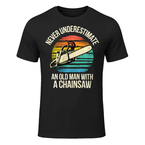 Lumberjack Art for Grandpa Men Logger Chainsaw Tree Cutter Performance T Shirt LUB0196