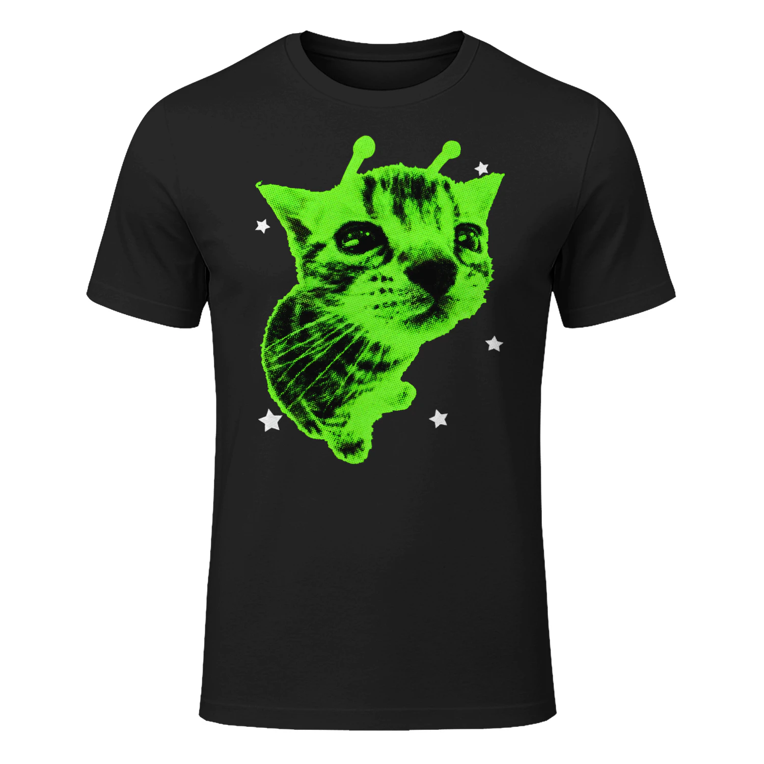 Y2K Alien Cat Meme Retro Silly Cat Vintage Space Kitty Funny T Shirt CAT1685
