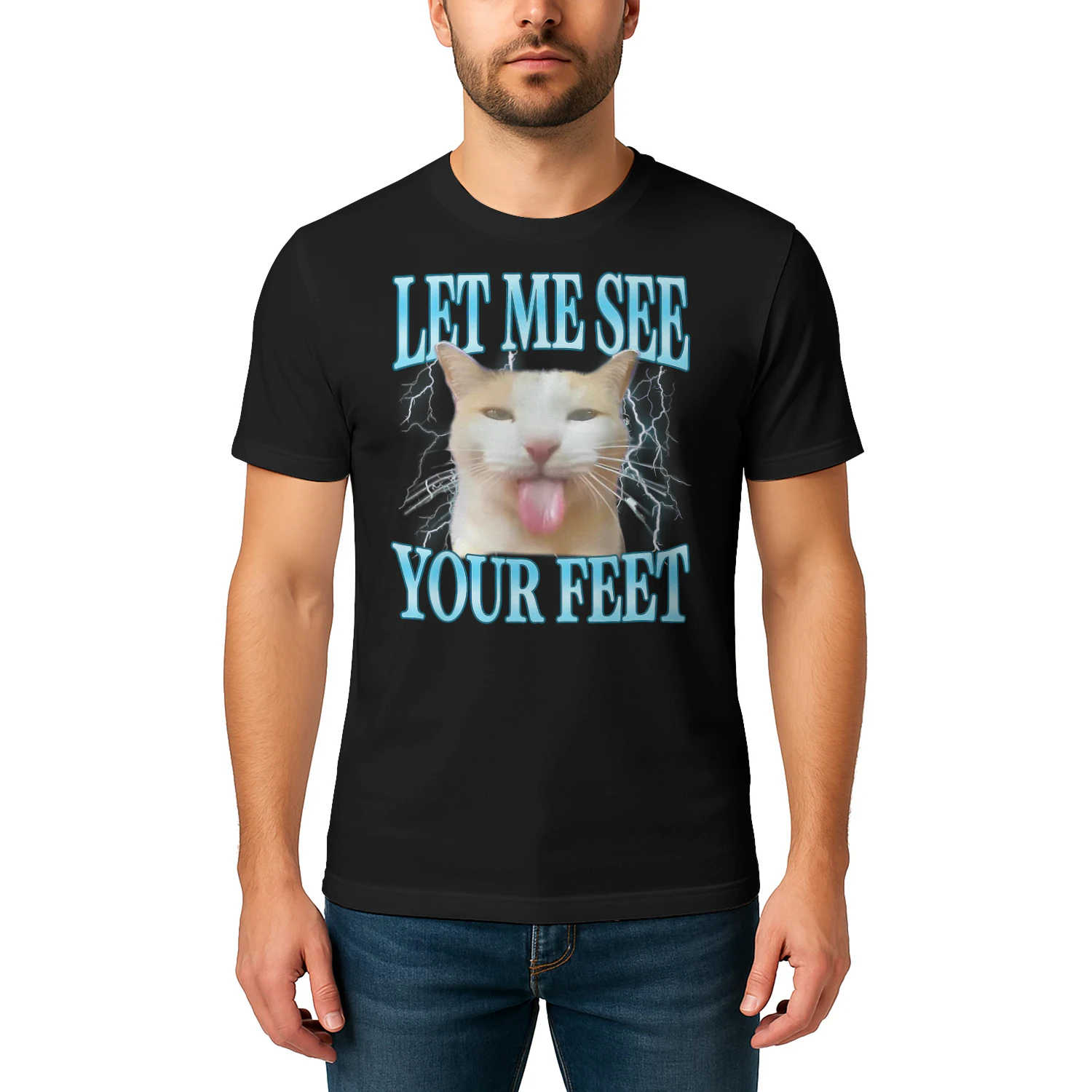 Your Feet Funny Offensive Silly Cat Meme Men Women Vintage T Shirt CAT1698