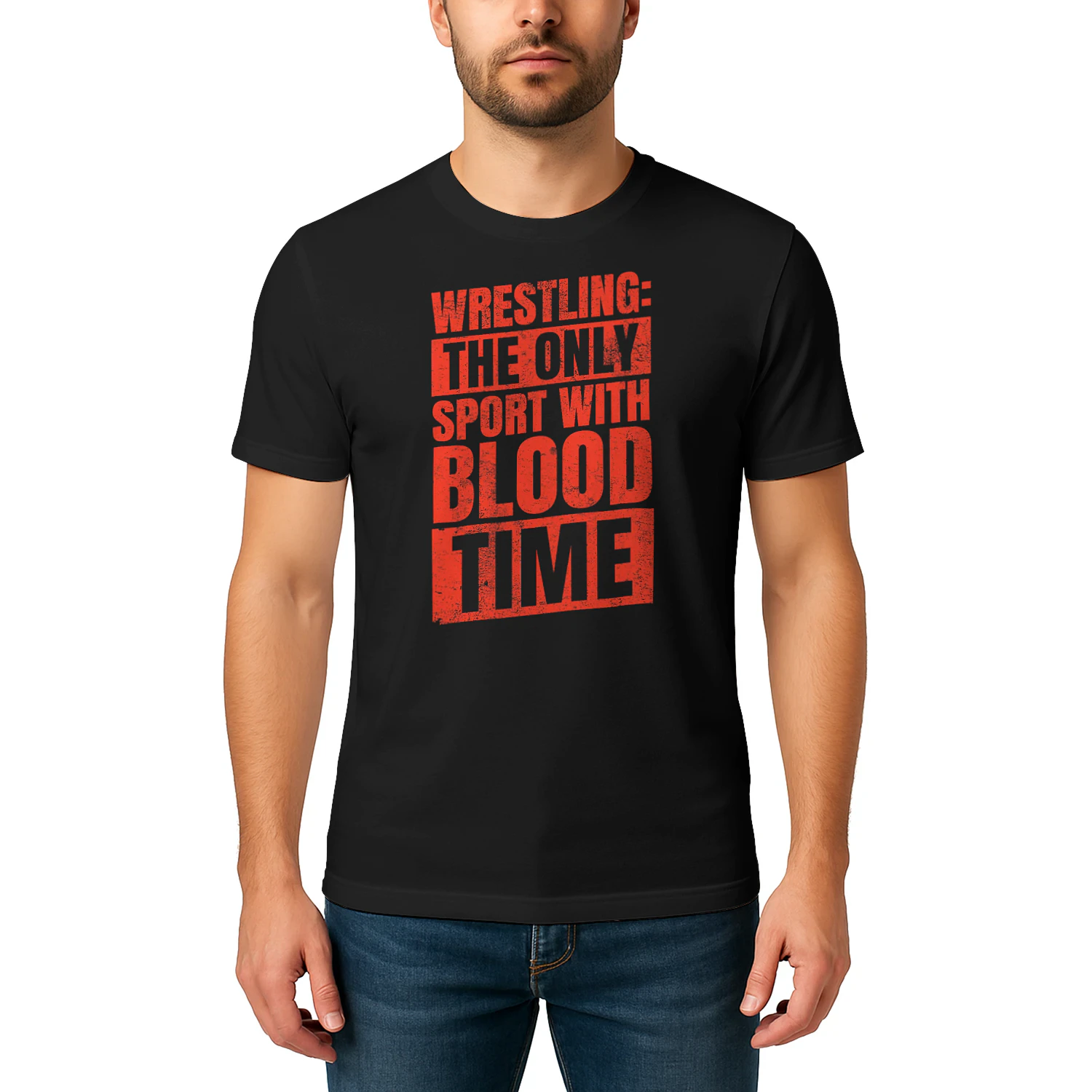 Wrestling The Only Sport With Blood Time Wrestling T Shirt WRT0574