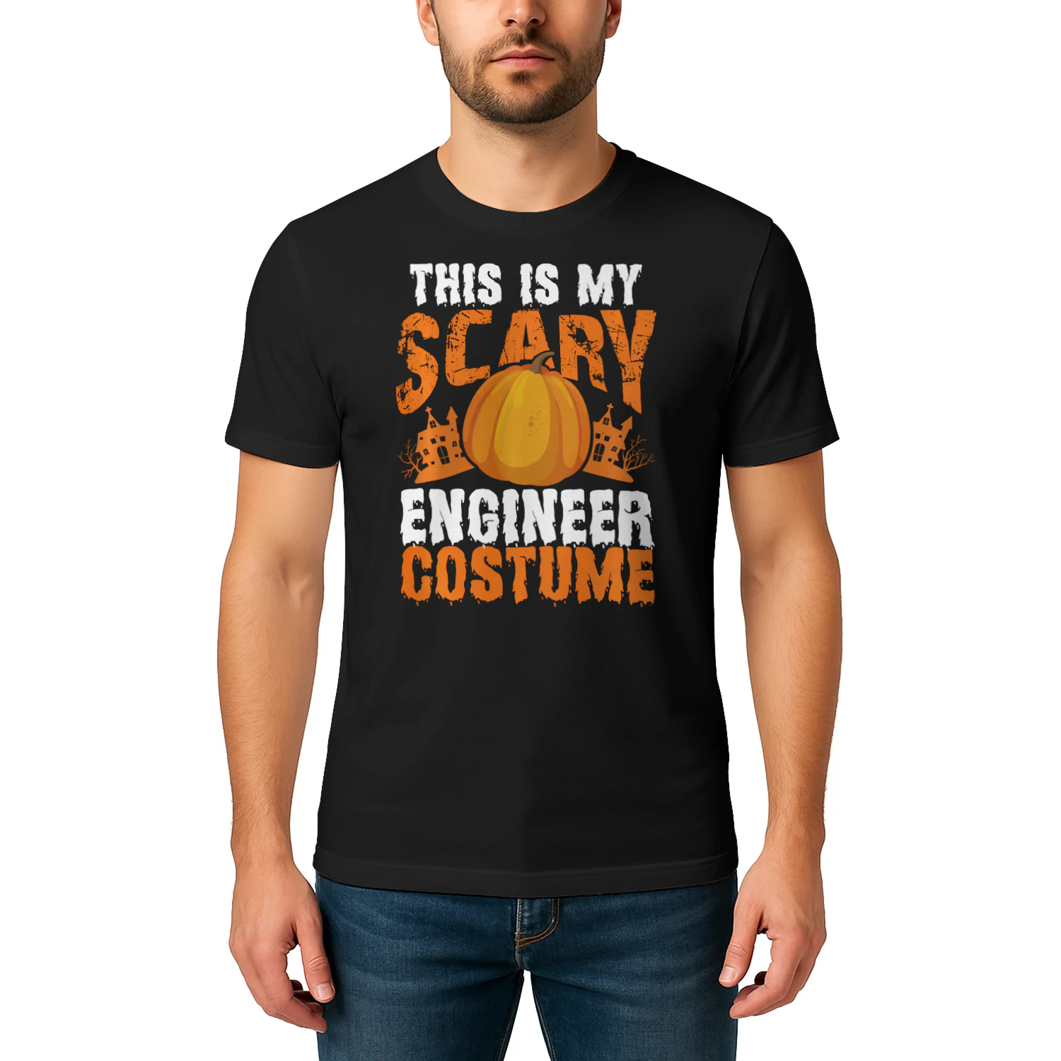 Technician Halloween Gift This Is My Scary Engineer Costume Engineer T Shirt STE0632