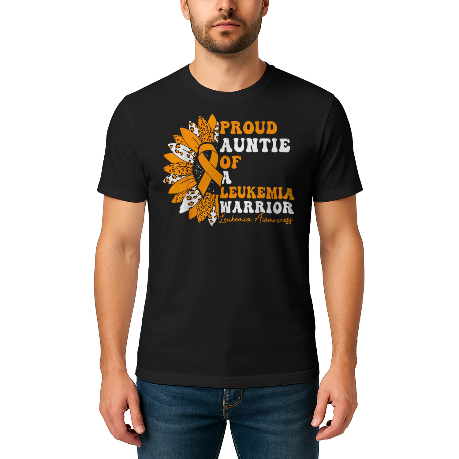 Proud Auntie Of A Leukemia Warrior Leukemia Awareness T Shirt LEW0298