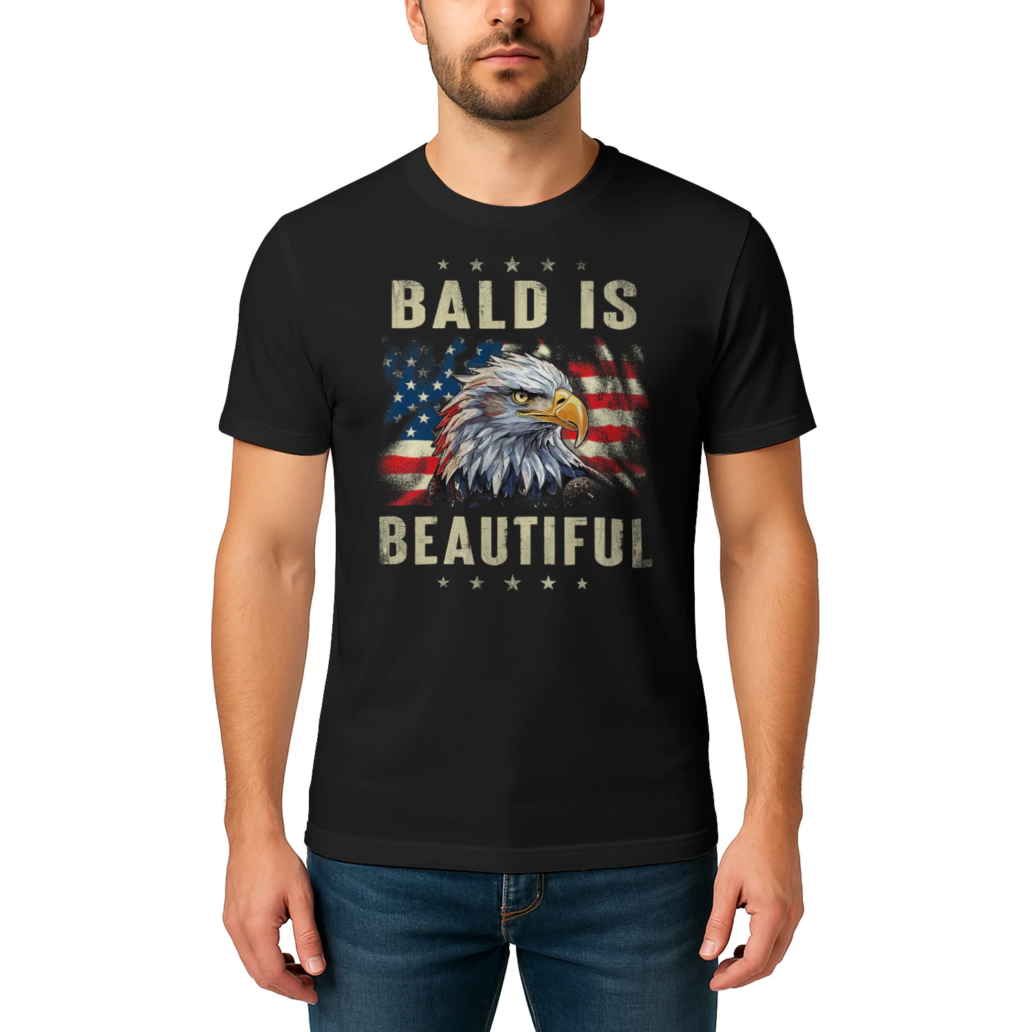 Bald Is Beautiful 4th Of July Independence Day America Eagle Eagle T Shirt EAG0021