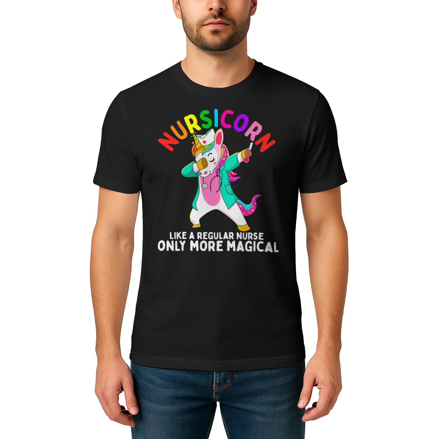 Unicorn Nurse Funny Nursicorn Rainbow Nursing Rn Gift Women Nursing T Shirt NUR0074