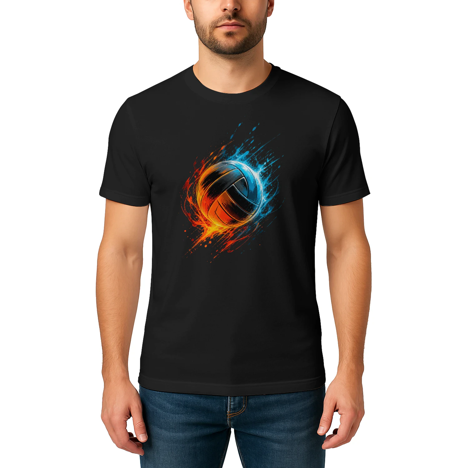 Fire Volleyball Player Volleyball T Shirt VOL0003