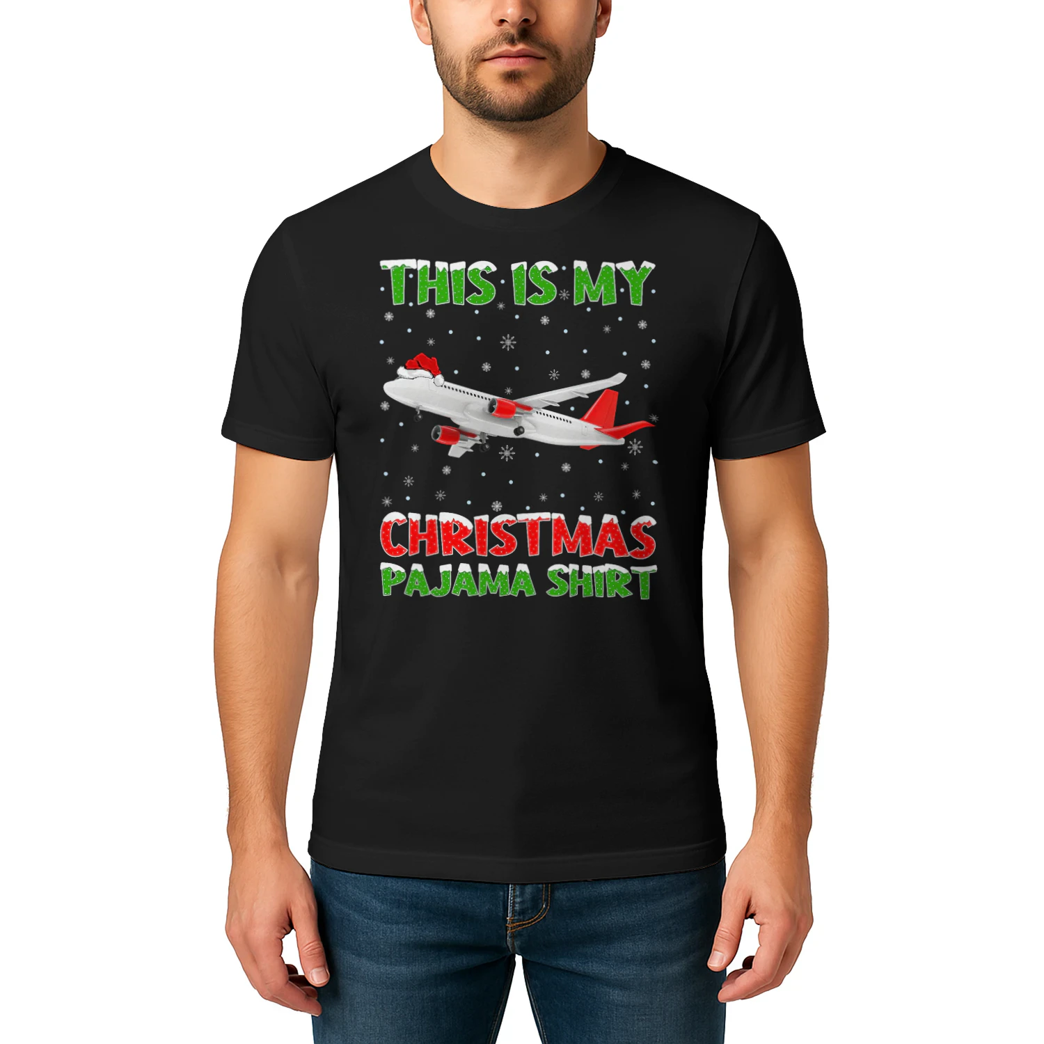This Is My Christmas Pajama Shirt Airplane Christmas Airplane T Shirt AIP0621