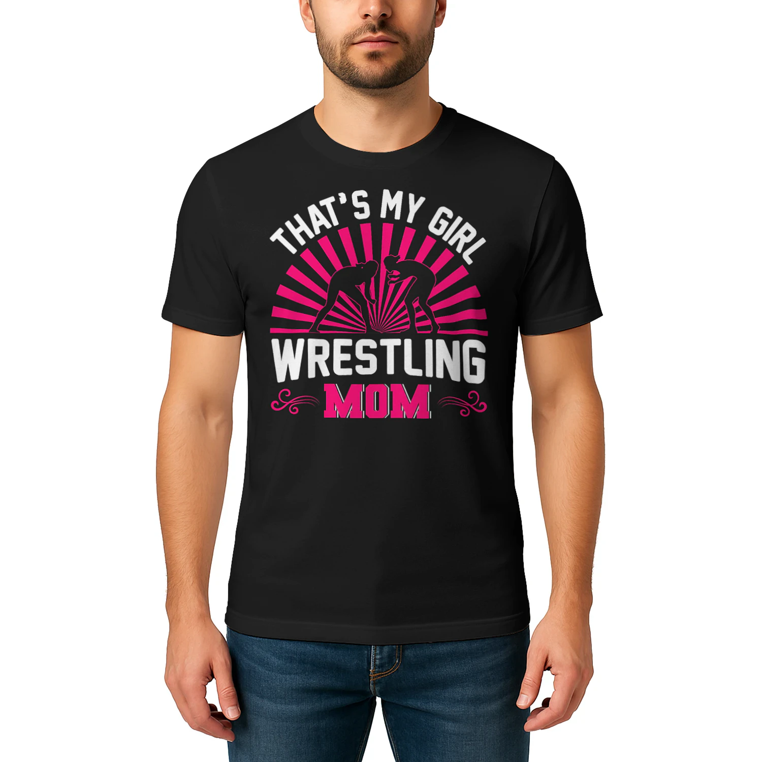 Wrestling Mom Thats My Girl Wrestle Althele Wrestler Mother Wrestling T Shirt WRT0544