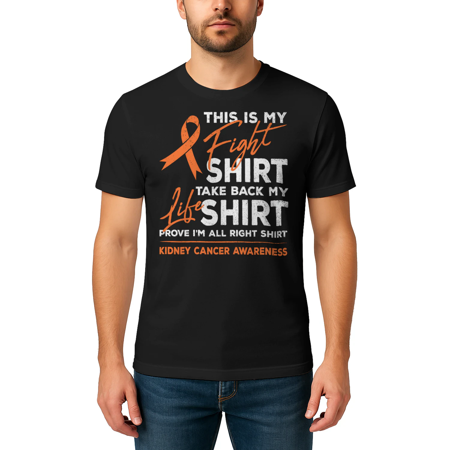 This Is My Fight Shirt Kidney Cancer Awareness Month Ribbon T Shirt KIW0339