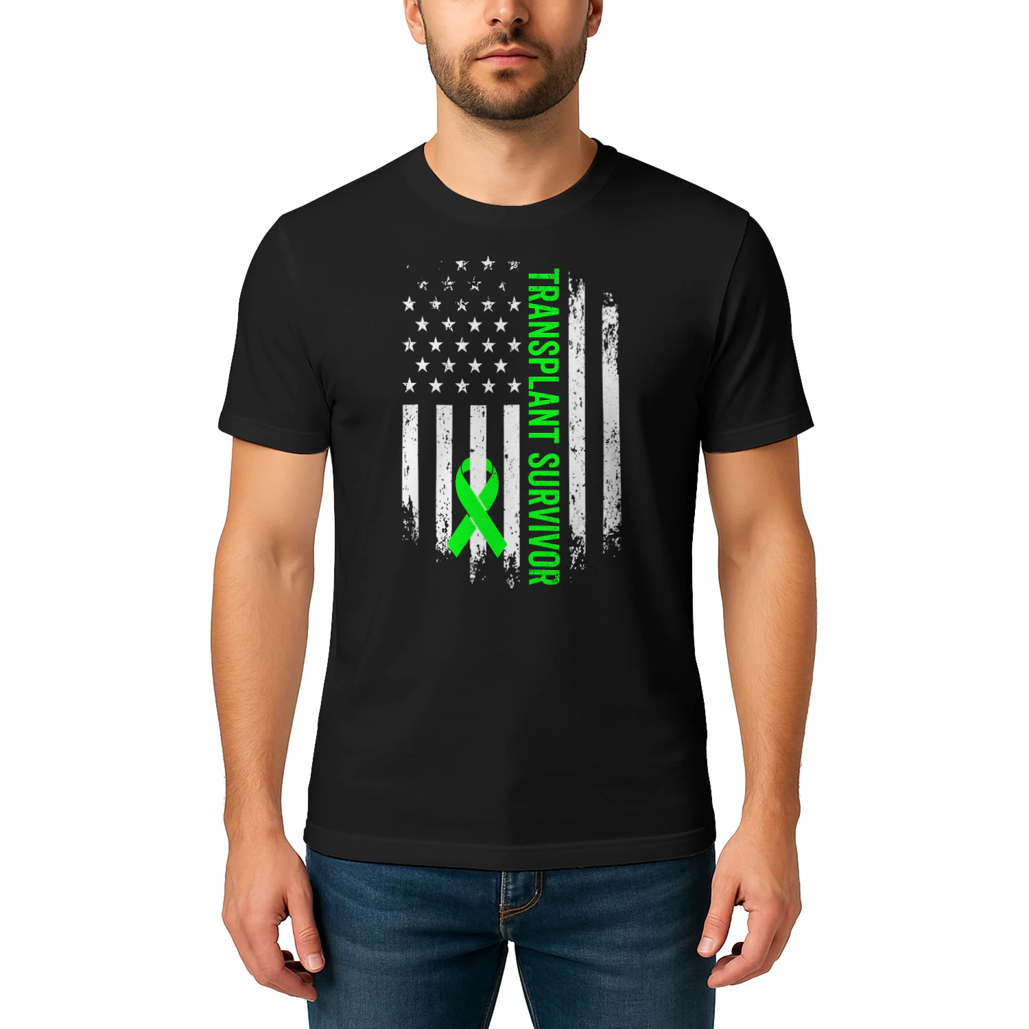 Transplant Survivor Warrior Liver Kidney Organ Recipient T Shirt KIW0343