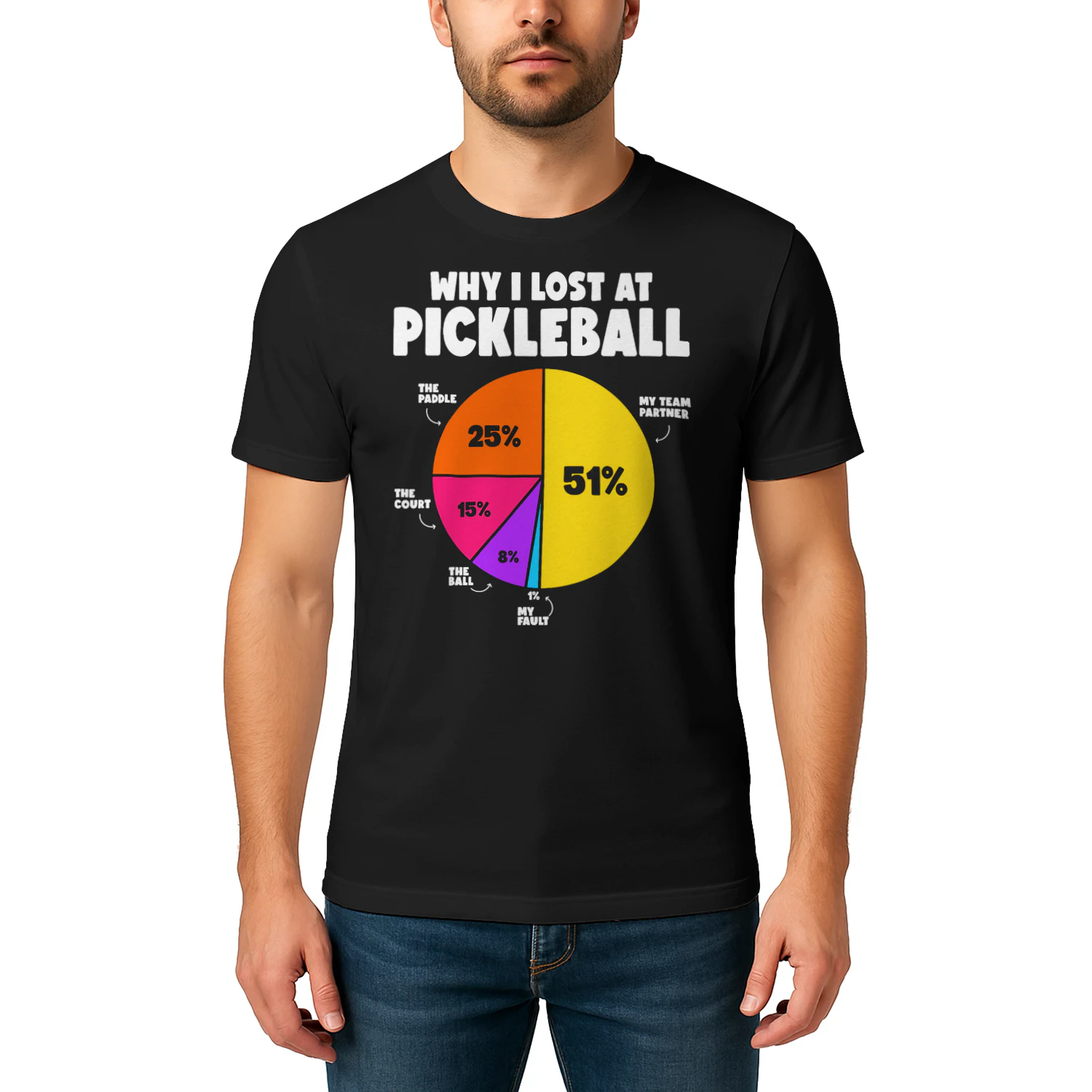 Why I Lose At Pickleball Humor Funny Pickleball Men Women Pickleball T Shirt PIK0344