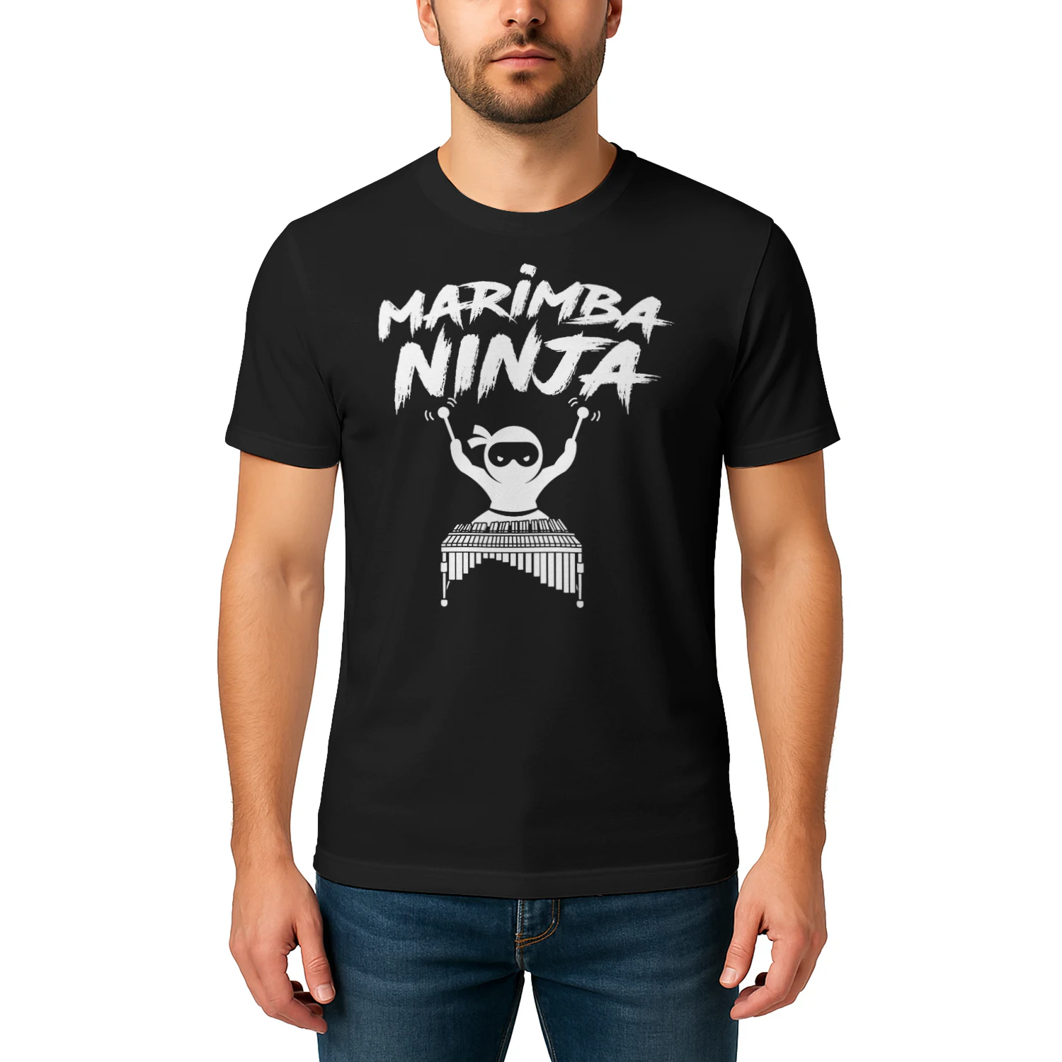 Marimba Ninja Funny Marching Band Percussion Gift Men Boys T Shirt MCB0246