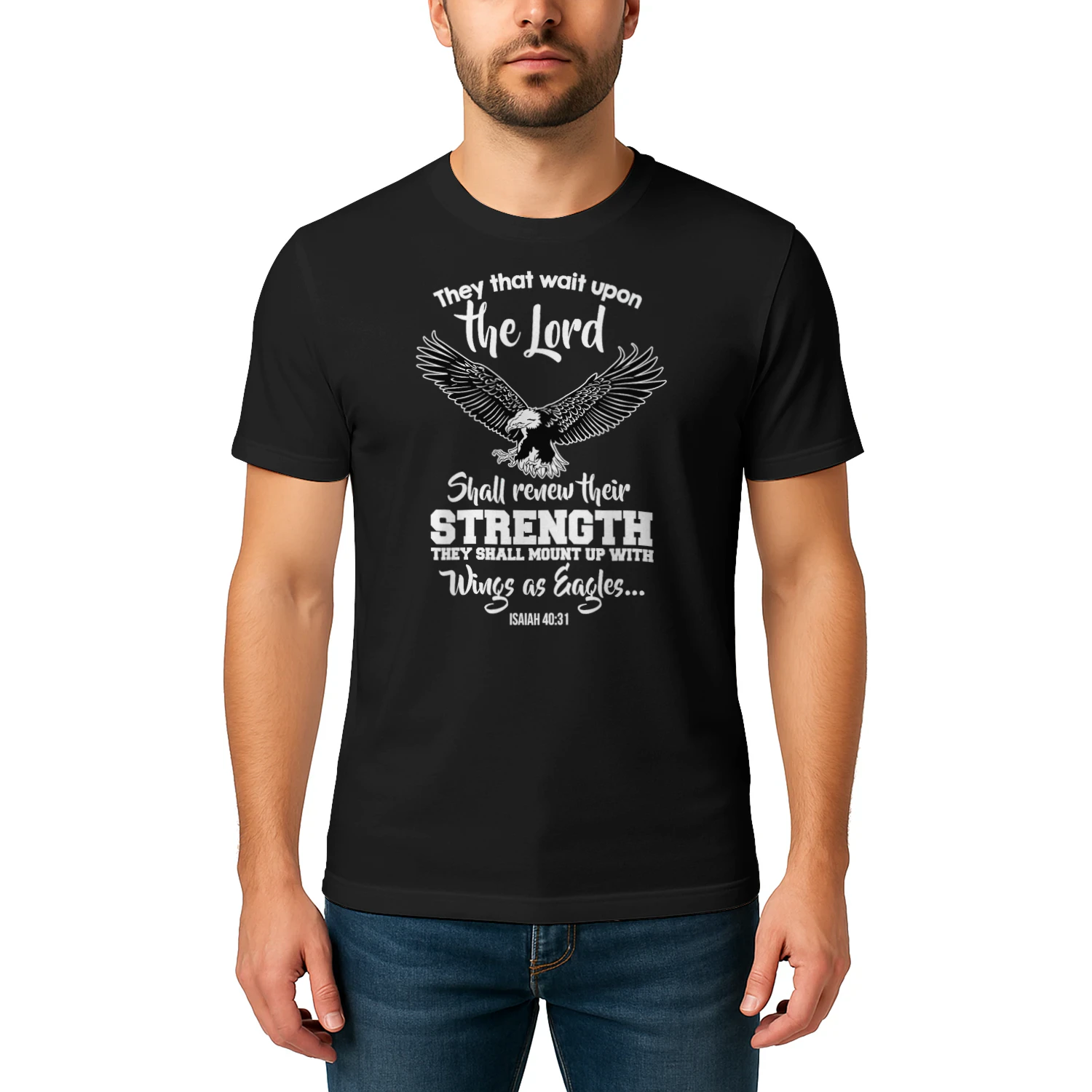 Wings Like Eagles Isaiah 40 31 Christian Bible Verse Eagle T Shirt EAG0113