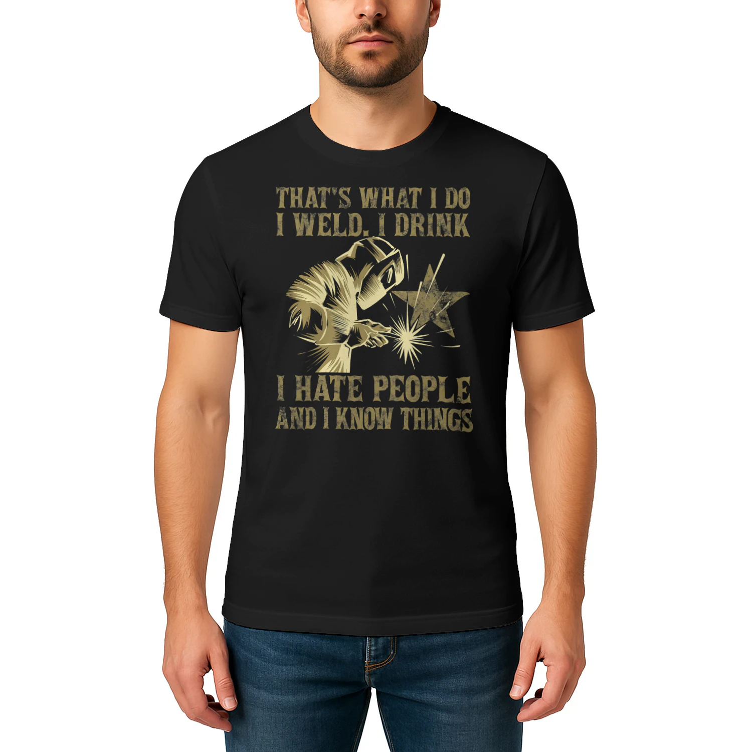 Welding Thats What I Do I Weld American Flag Proud Welder Welder T Shirt WED0454
