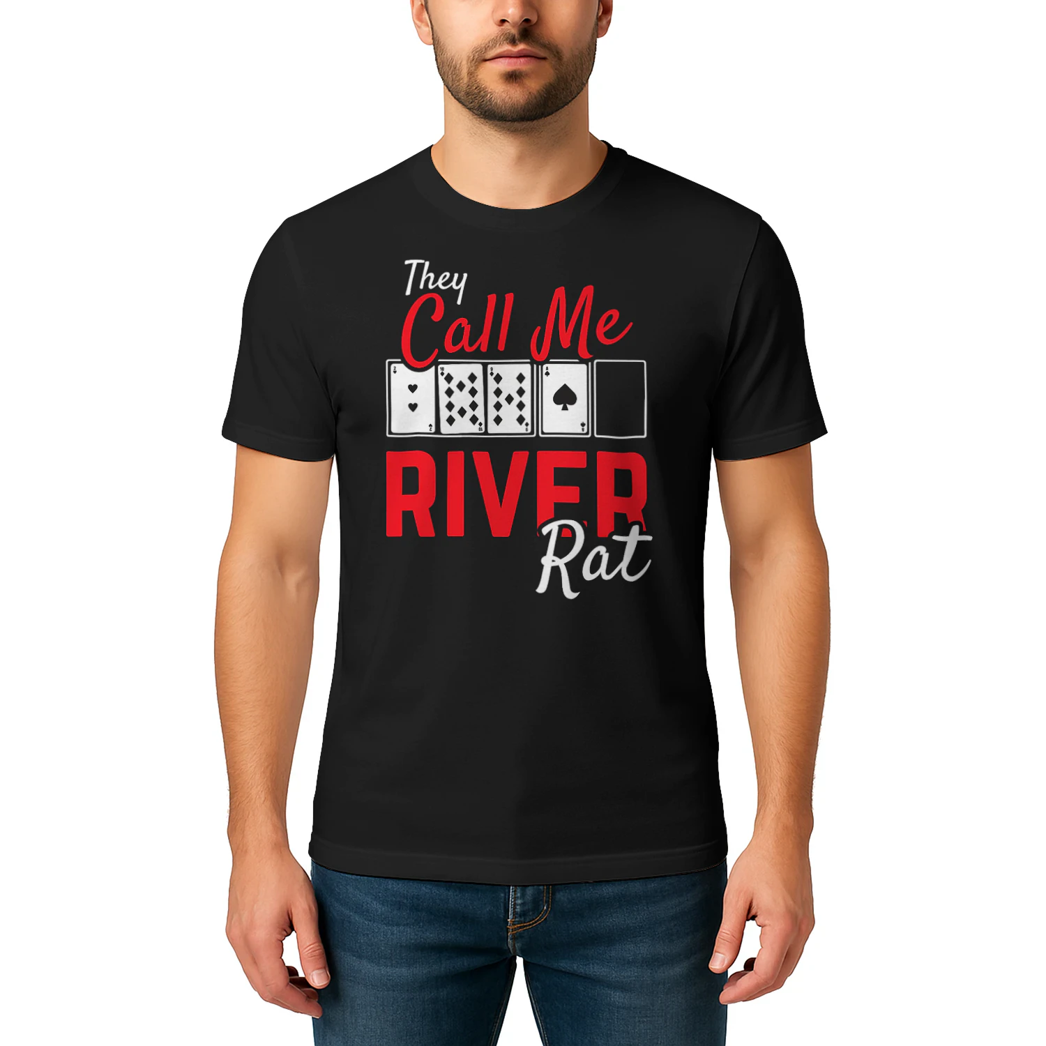 River Rat Poker Funny Texas Holdem Gift Poker T Shirt POK0069