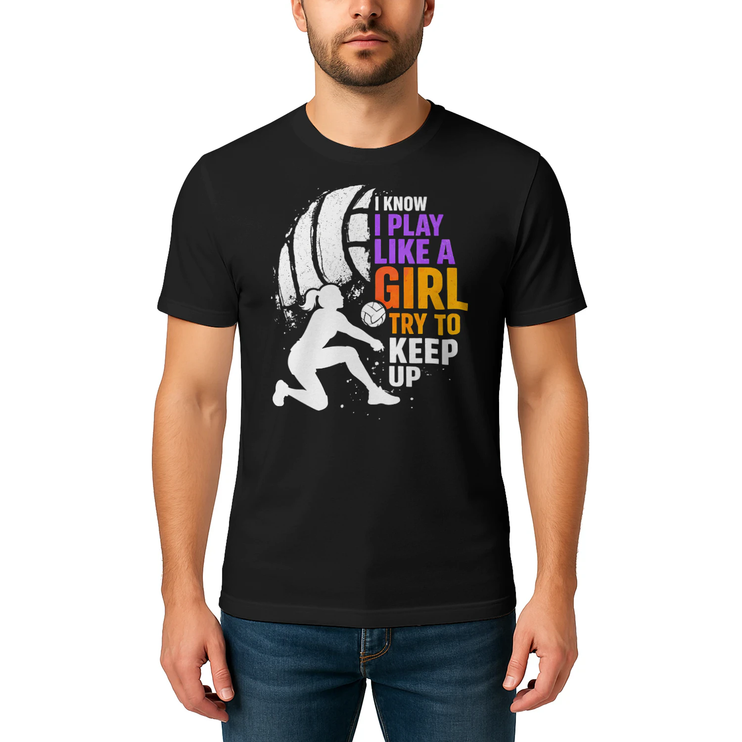 Play Like A Girl Keep Up Volleyball T Shirt VOL0032