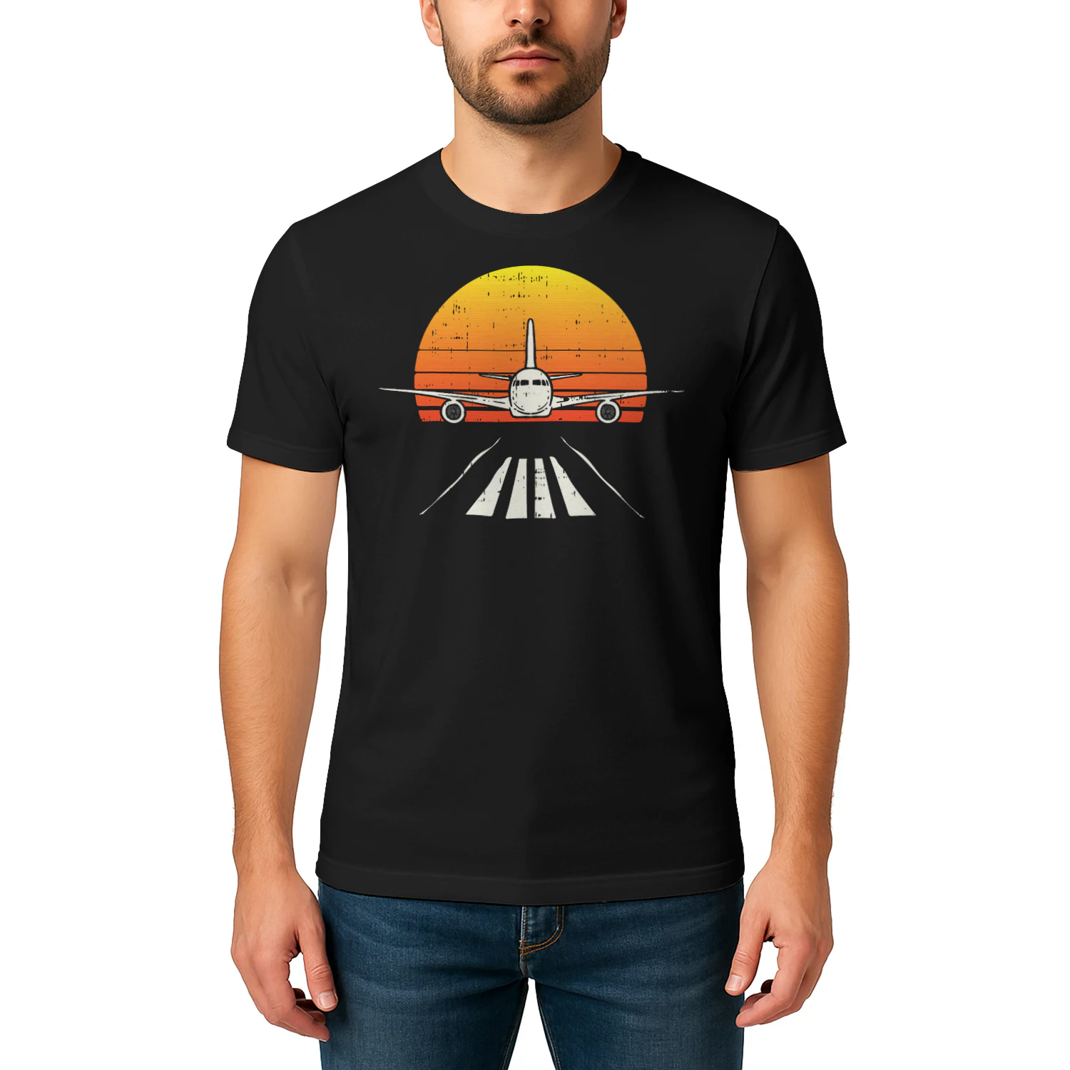 Landing Airplane Retro Aeroplane Pilot Aviation Lover Gift Airplane T Shirt AIP0329