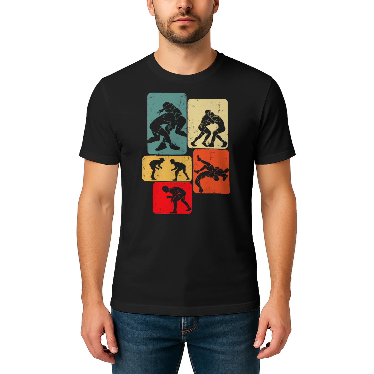Wrestling Wrestler Men Boys Wrestling T Shirt WRT0594