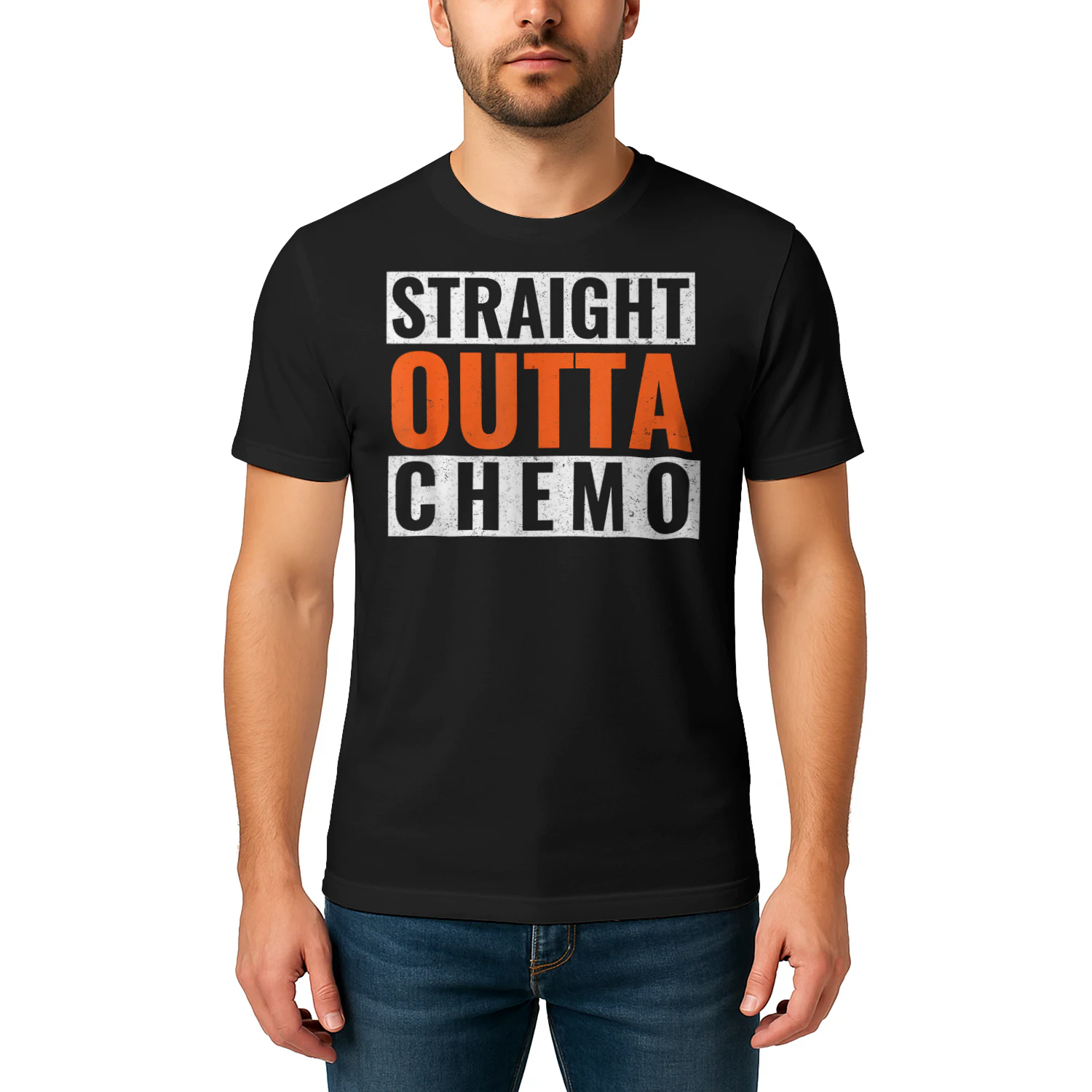 Straight Outta Chemo T Shirt Orange Leukemia Kidney Cancer T Shirt LEW0315