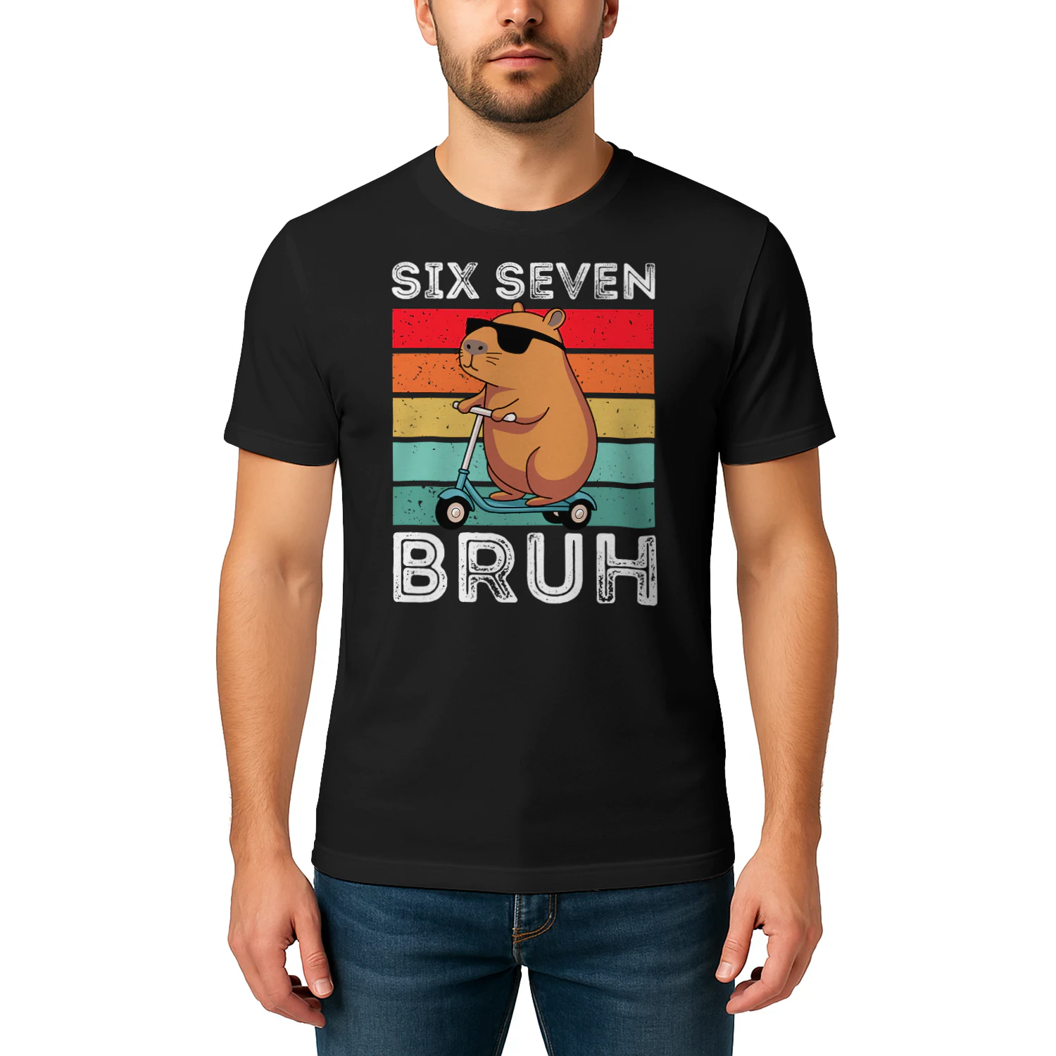 Six Seven Bruh 67 Meme Funny Cute Capybara T Shirt CAB0737