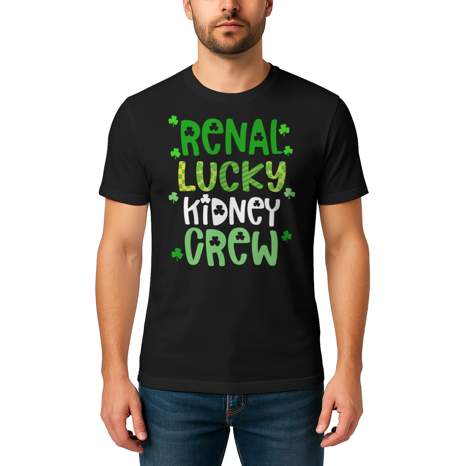 Dialysis Tech St Patricks Day Shirt Renal Lucky Kidney Crew T Shirt KIW0025