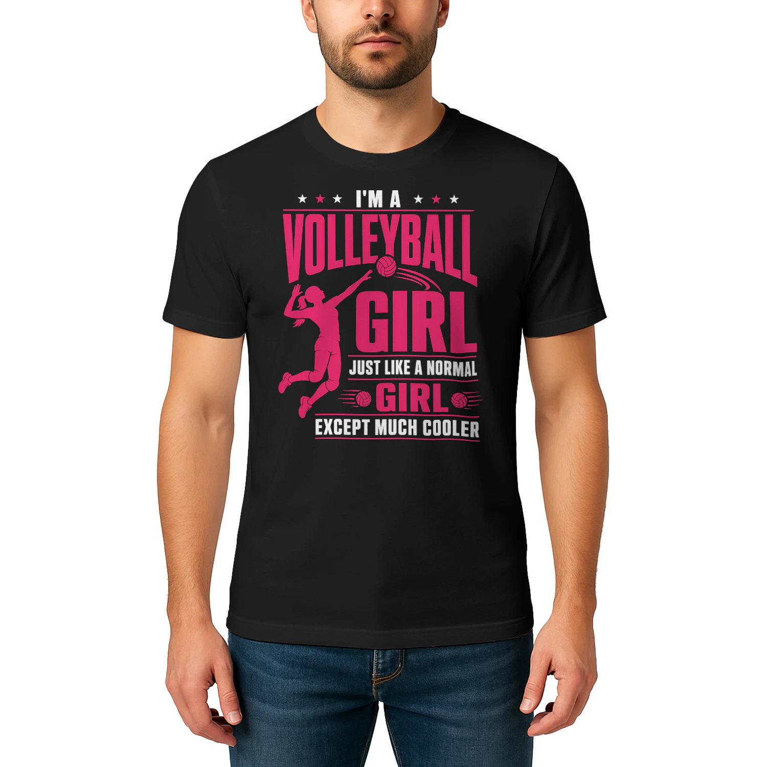 Im A Volleyball Girl Except Much Cooler Volleyball T Shirt_1 VOL0052