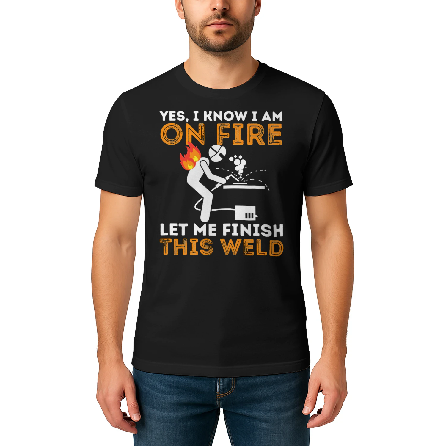Yes I Know I Am On Fire Metal Worker Welder Welding Welder T Shirt WED0506