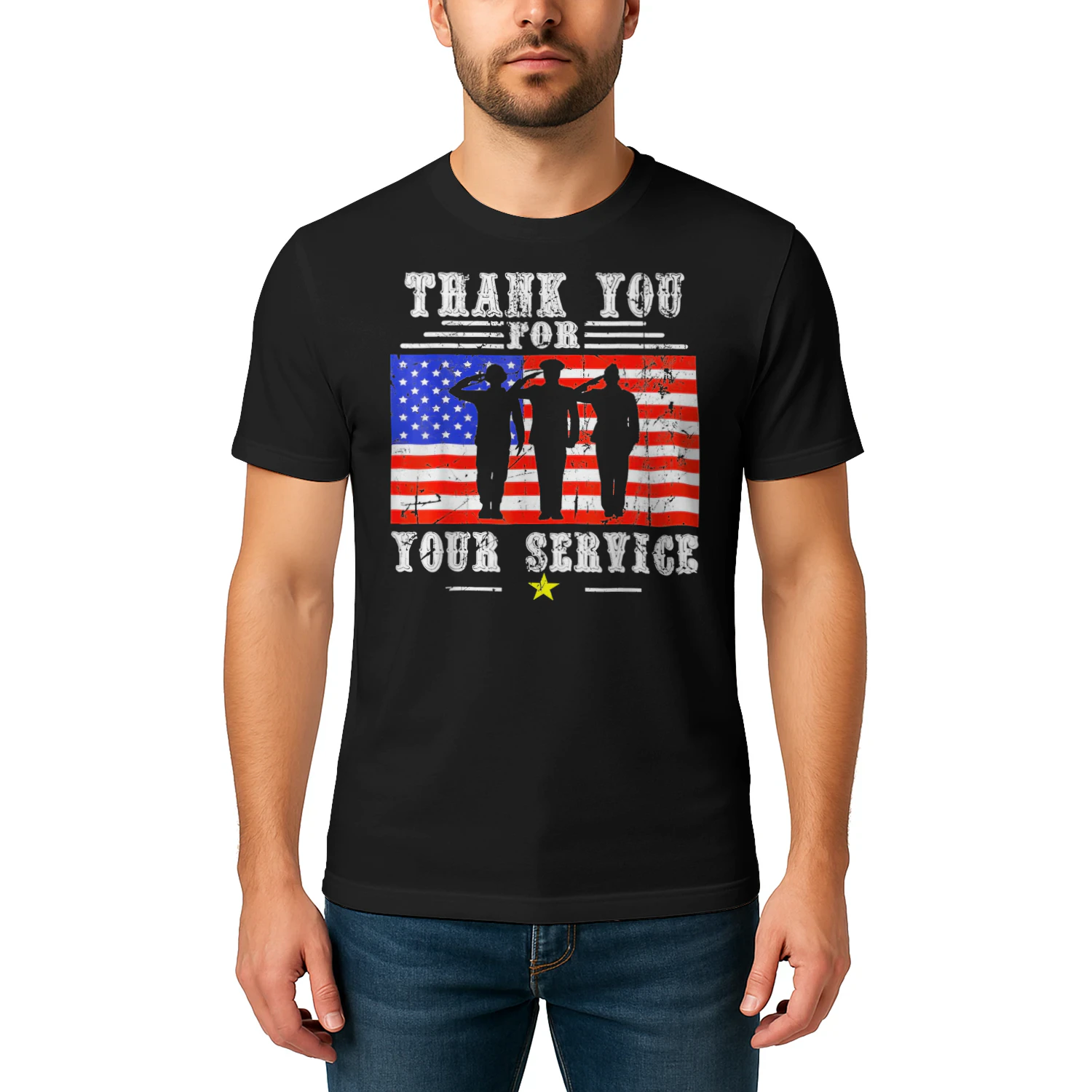 Vintage Veteran Thank You For Your Service Tee Veteran T Shirt VET1065