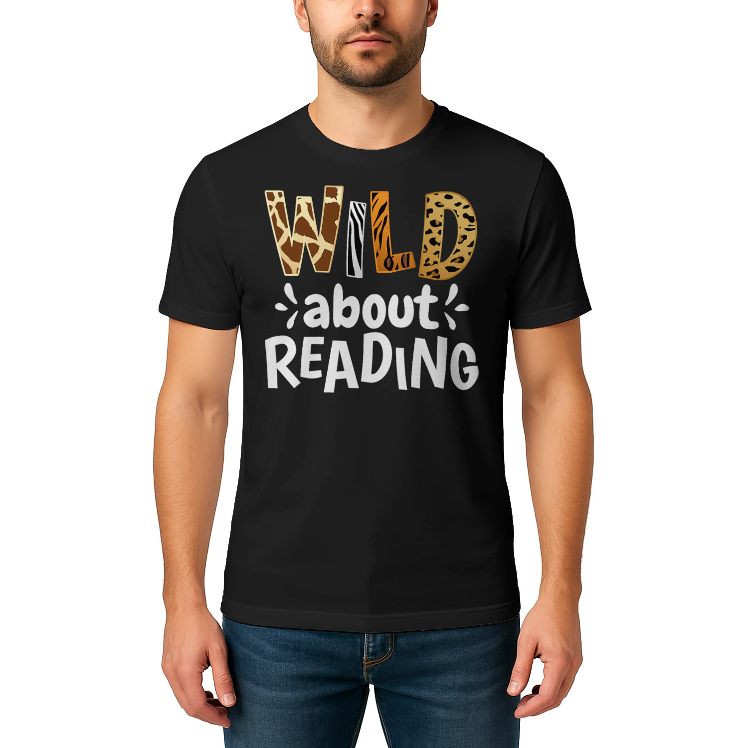 Wild About Reading Reading Books And Bookworm Library Day Read Books T Shirt REB0925