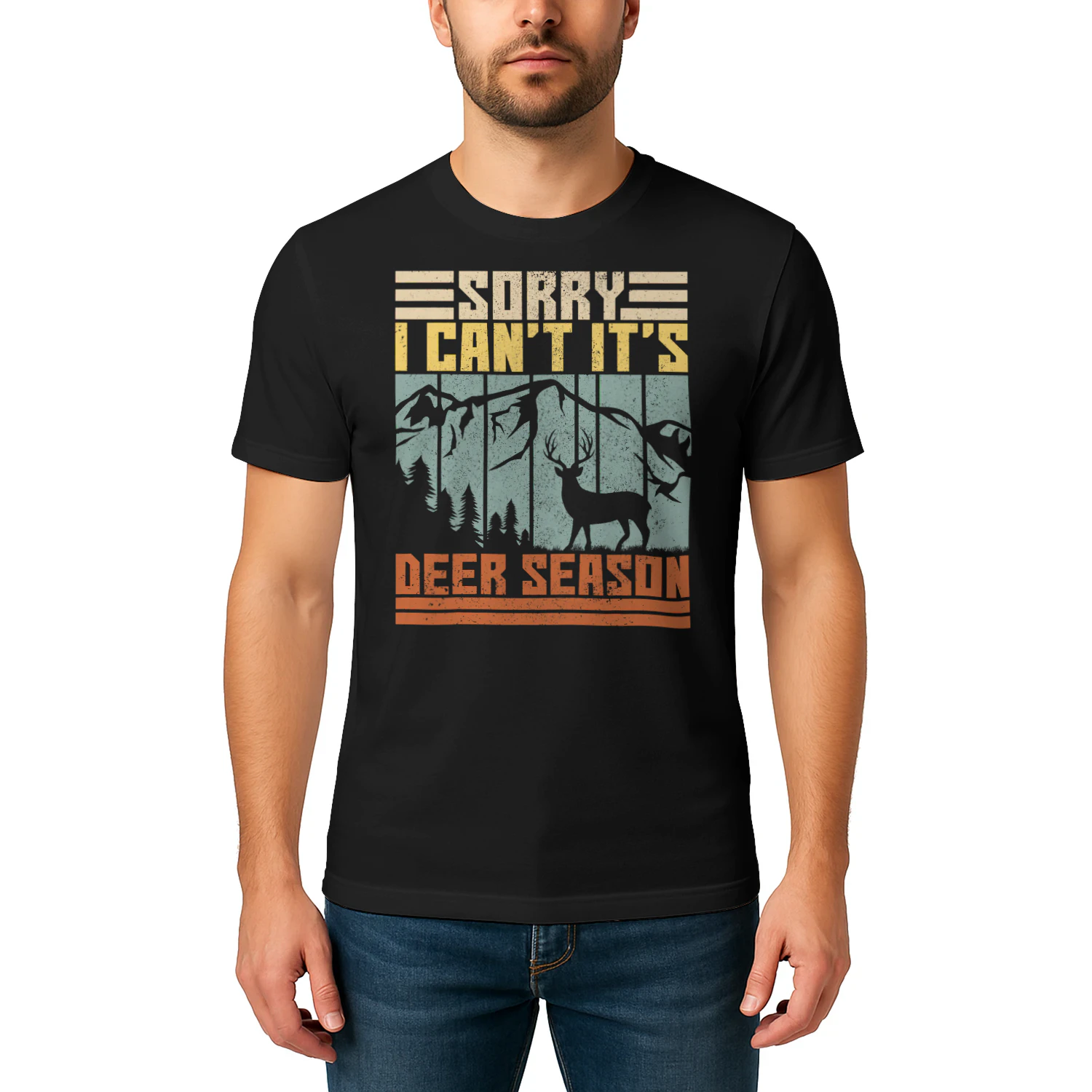 Sorry I Cant Its Deer Season Men Funny Hunter Deer Hunting Hunting T Shirt HUT0199