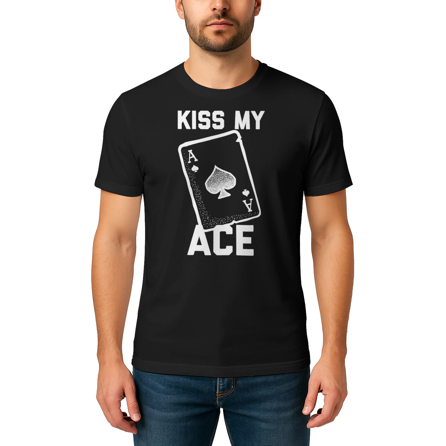 Funny Poker Kiss My Ace Poker Card Spades Poker T Shirt POK0127