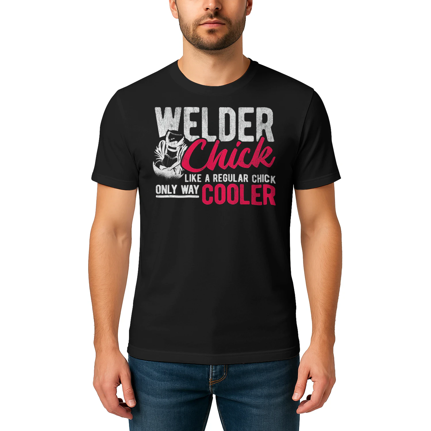 Womens Chick Like Regular Way Cooler Weld Welder Welding Welder T Shirt WED0317