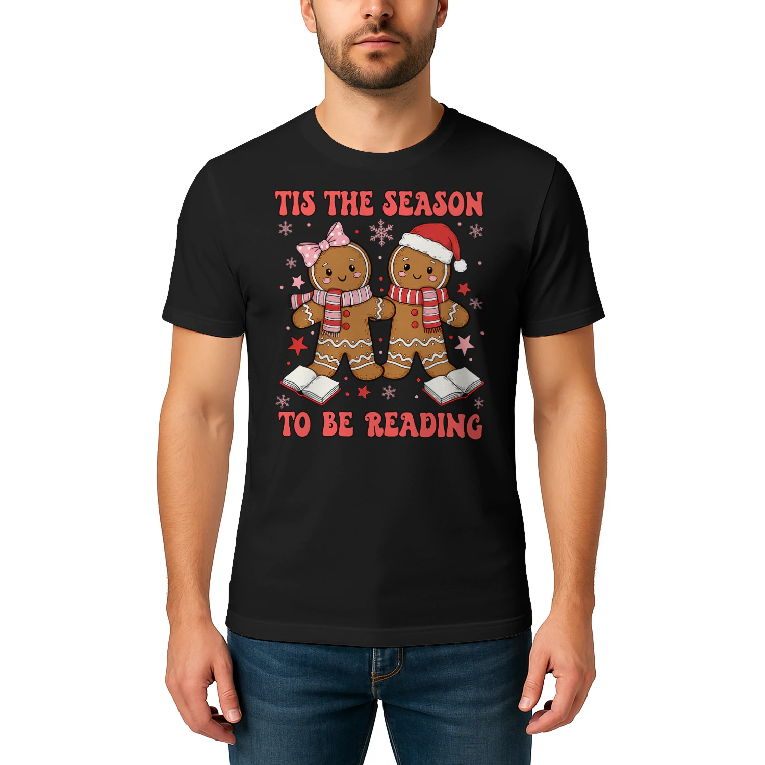 Tis The Season Reading Christmas Shirt Book Lovers Teacher Read Books T Shirt REB0887