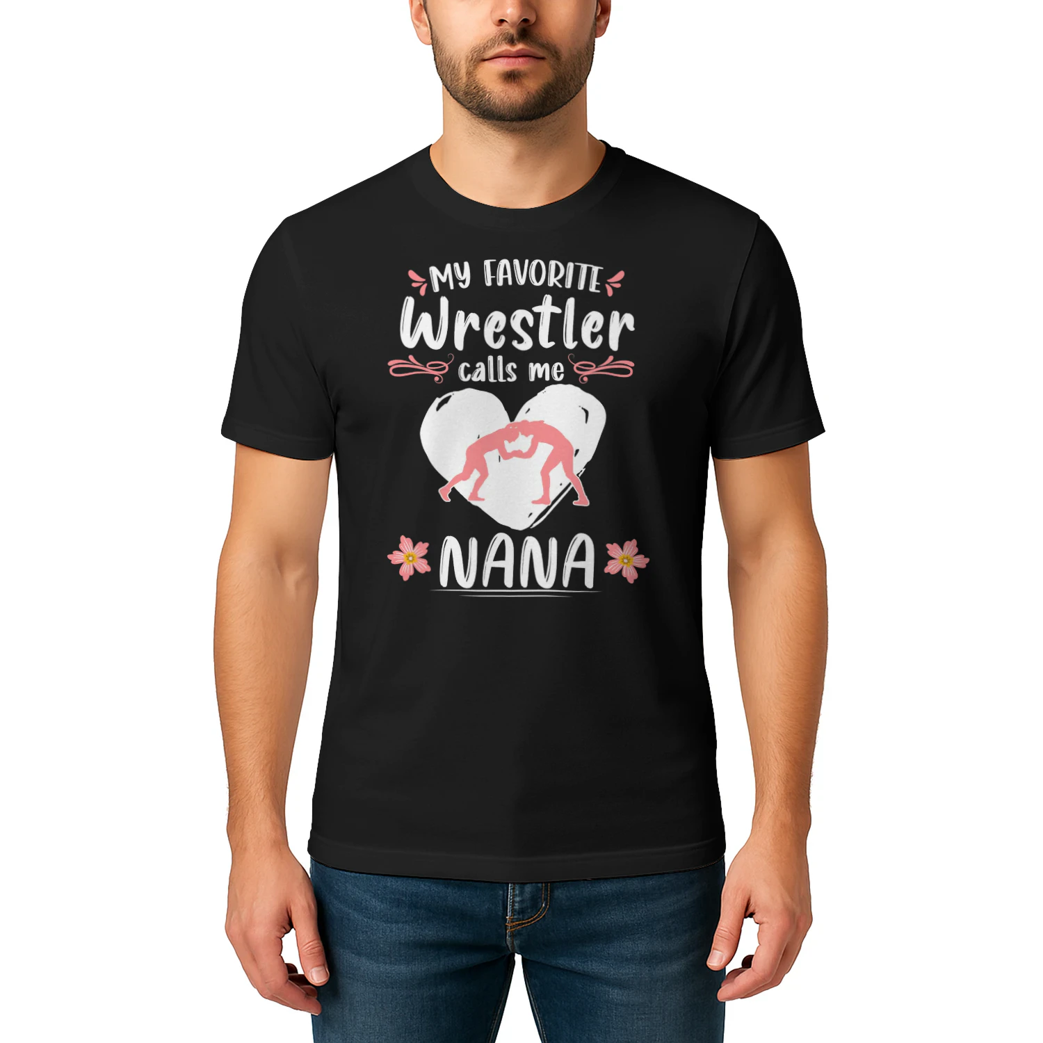 Wrestling My Favorite Wrestler Calls Me Nana Wrestle Lover Wrestling T Shirt WRT0548