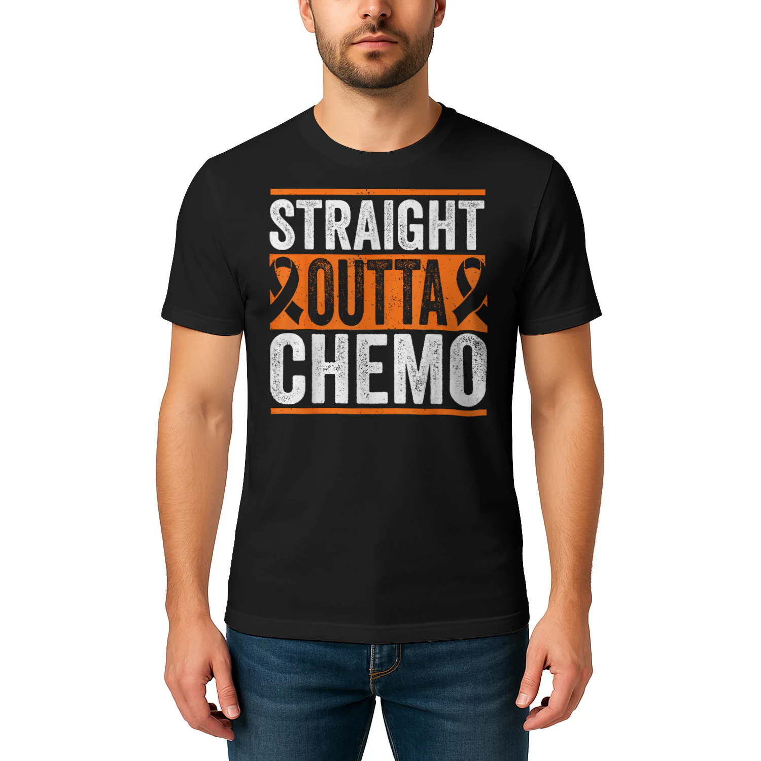 Straight Outta Chemo Leukemia Cancer Fighter T Shirt LEW0314