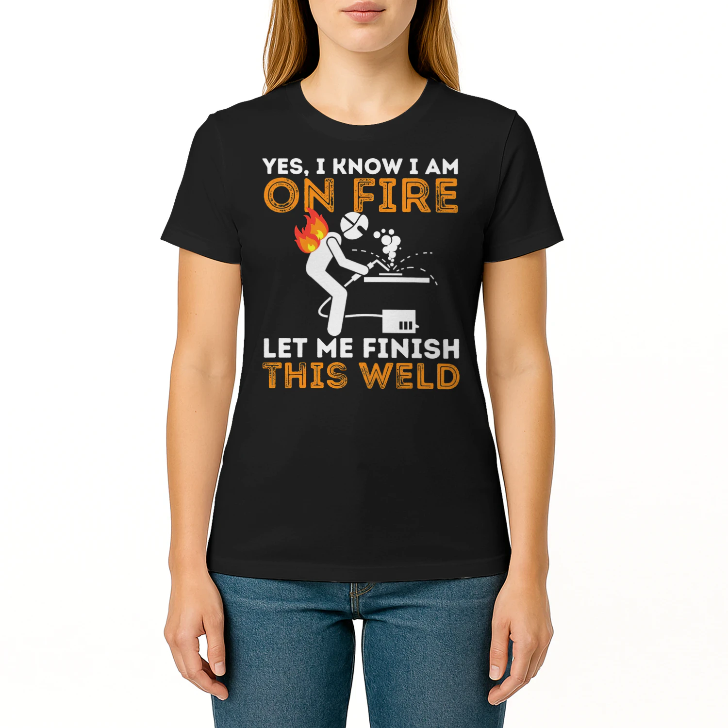 Yes I Know I Am On Fire Metal Worker Welder Welding Welder T Shirt WED0506