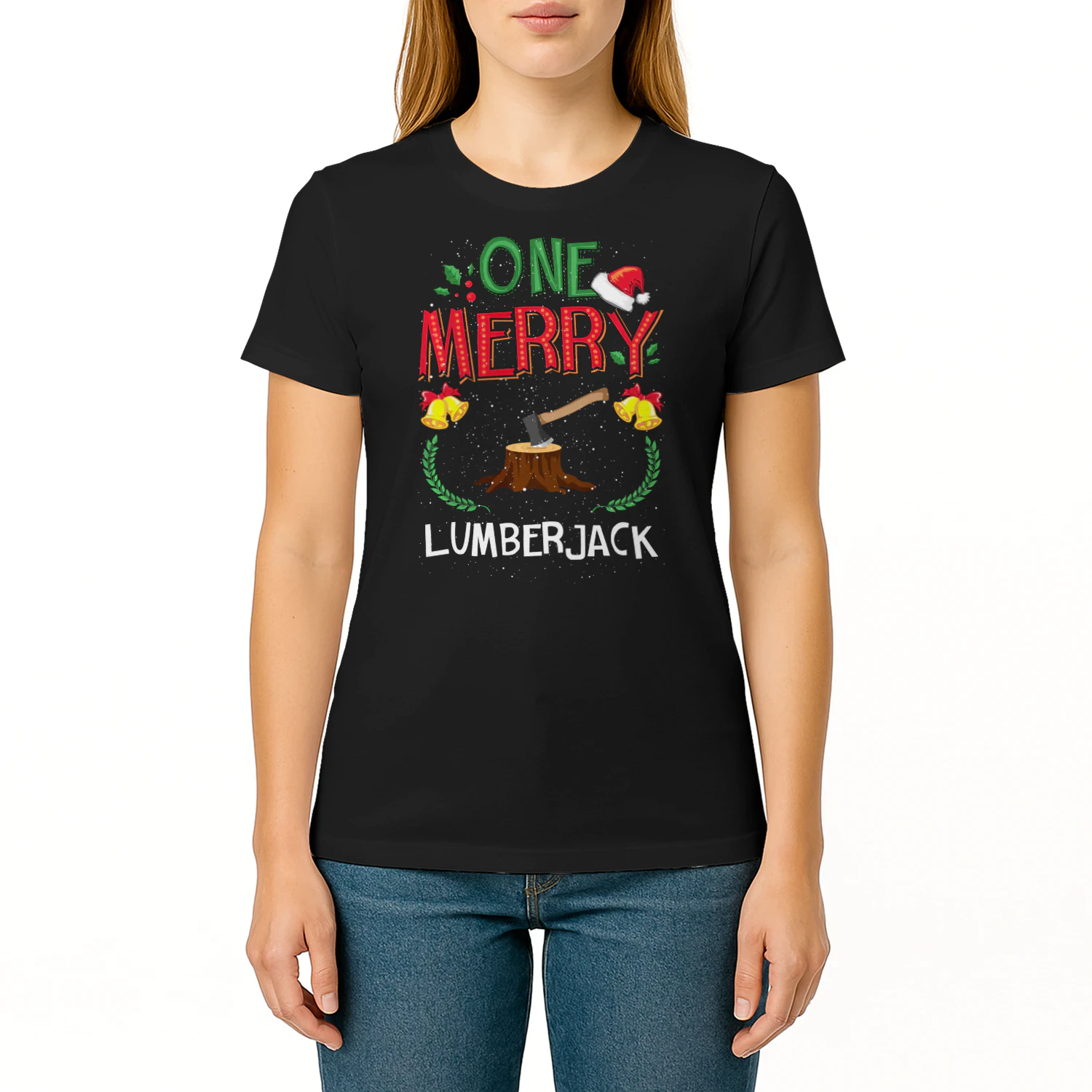 One Merry Lumberjack Woodworker Ugly Christmas Sweater Sweatshirt LUB0287