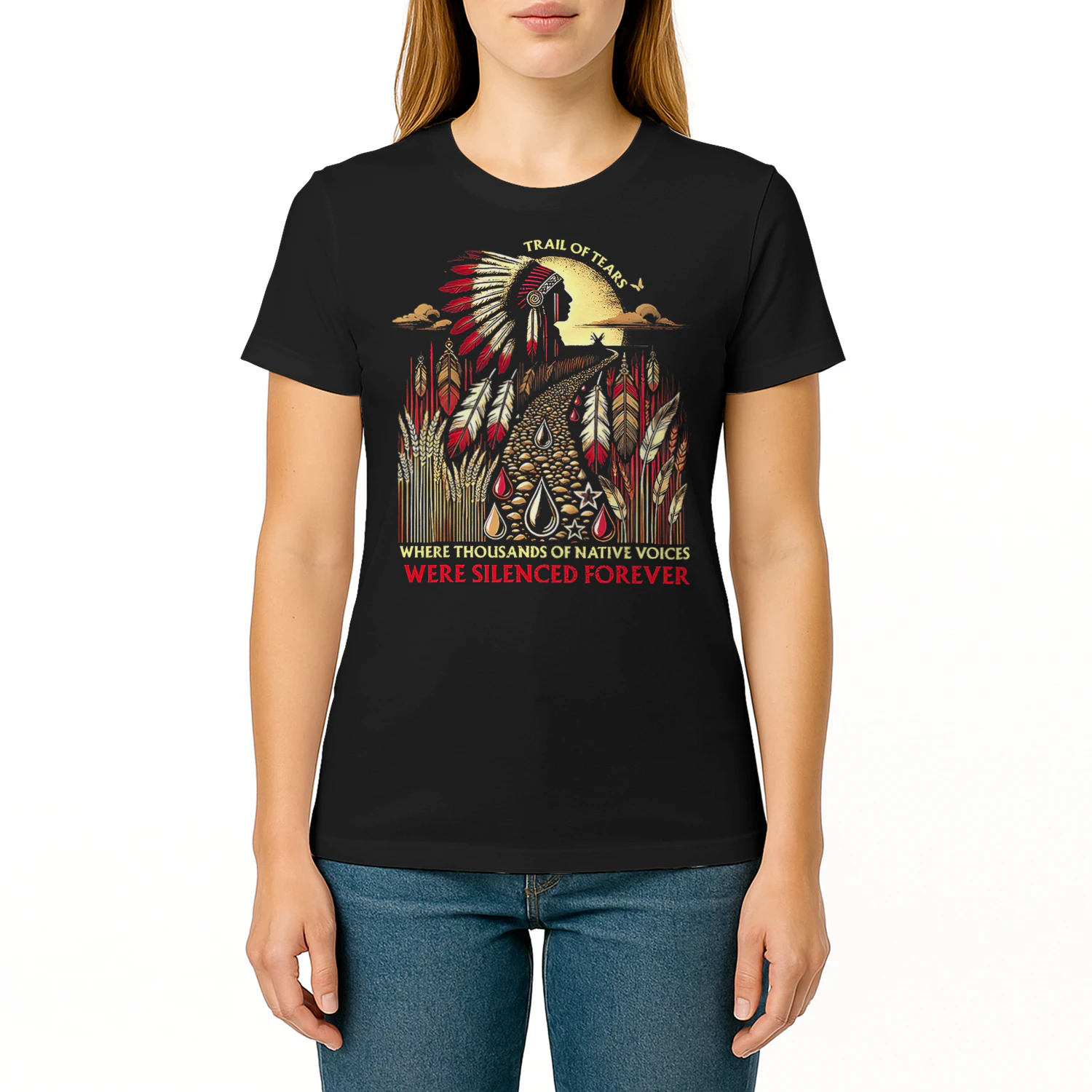 Trail Of Tears Where Thousands Of Native Voices Were NA T Shirt NTA0168