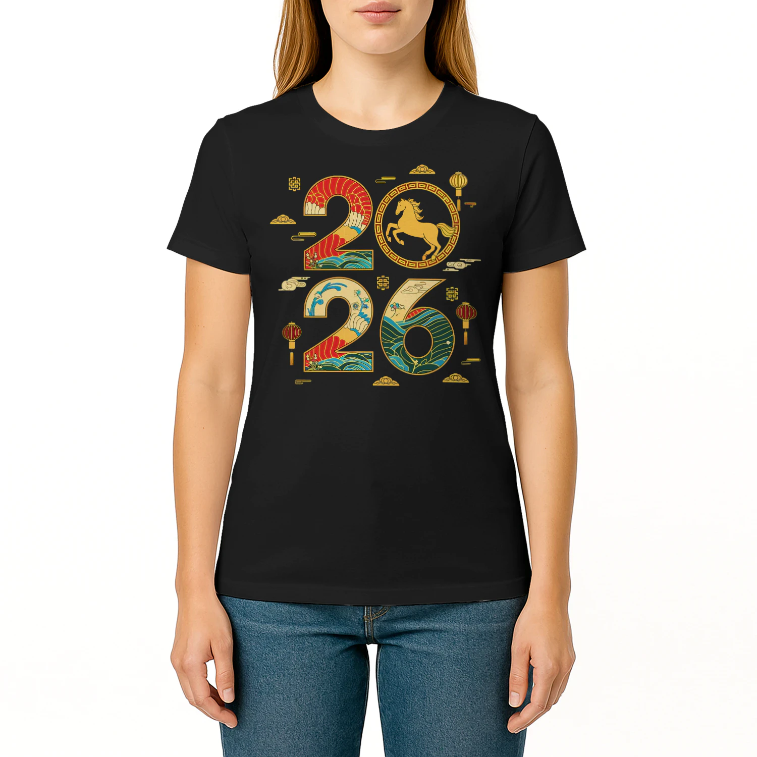 Year Of The Horse 2026 Lunar New Year Chinese Zodiac Horse Horse T Shirt HOR0073