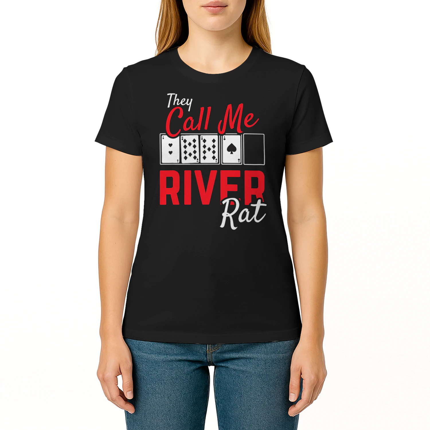 River Rat Poker Funny Texas Holdem Gift Poker T Shirt POK0069