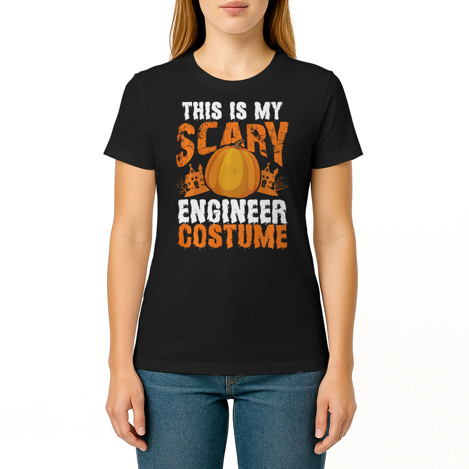 Technician Halloween Gift This Is My Scary Engineer Costume Engineer T Shirt STE0632