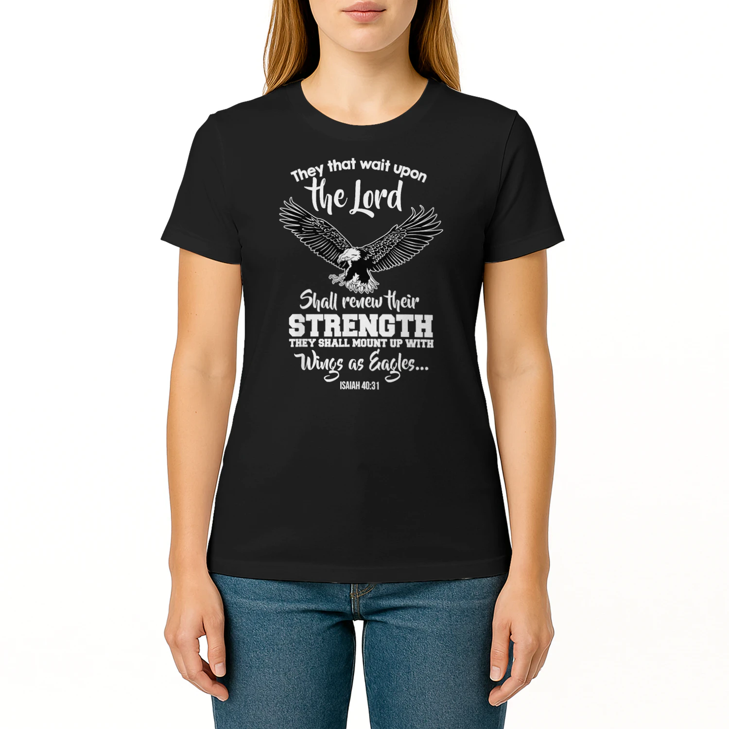 Wings Like Eagles Isaiah 40 31 Christian Bible Verse Eagle T Shirt EAG0113