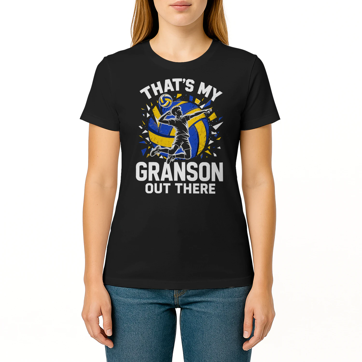 Thats My Grandson Out There Volleyball T Shirt-01 VOL0046