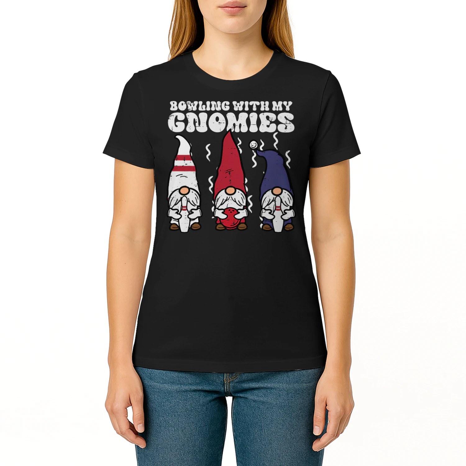 Bowling with Gnomies Bowler Gnome Matching Men Women Kids T Shirt BOL1080