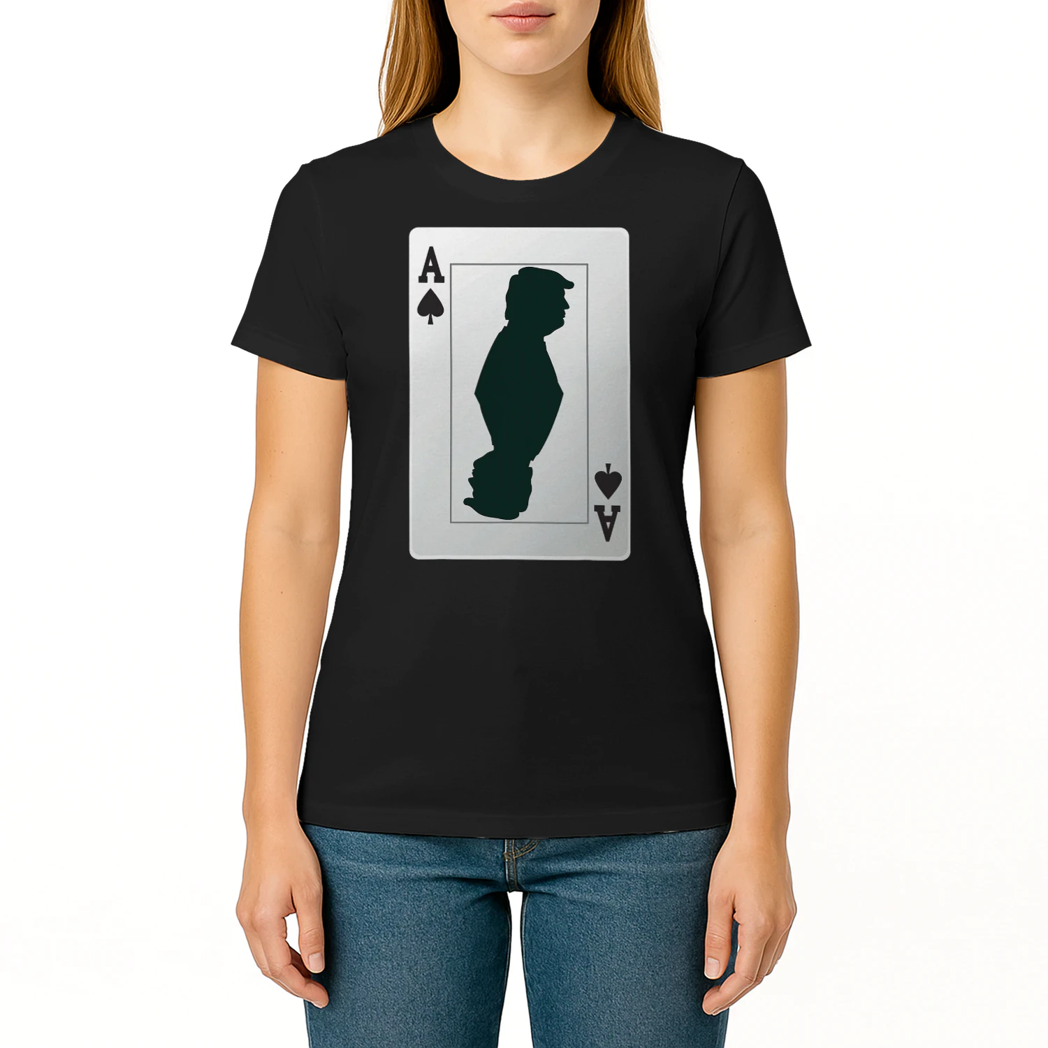 Black Ace Heart Poker Trump Card Donald Trump Poker T Shirt POK0326