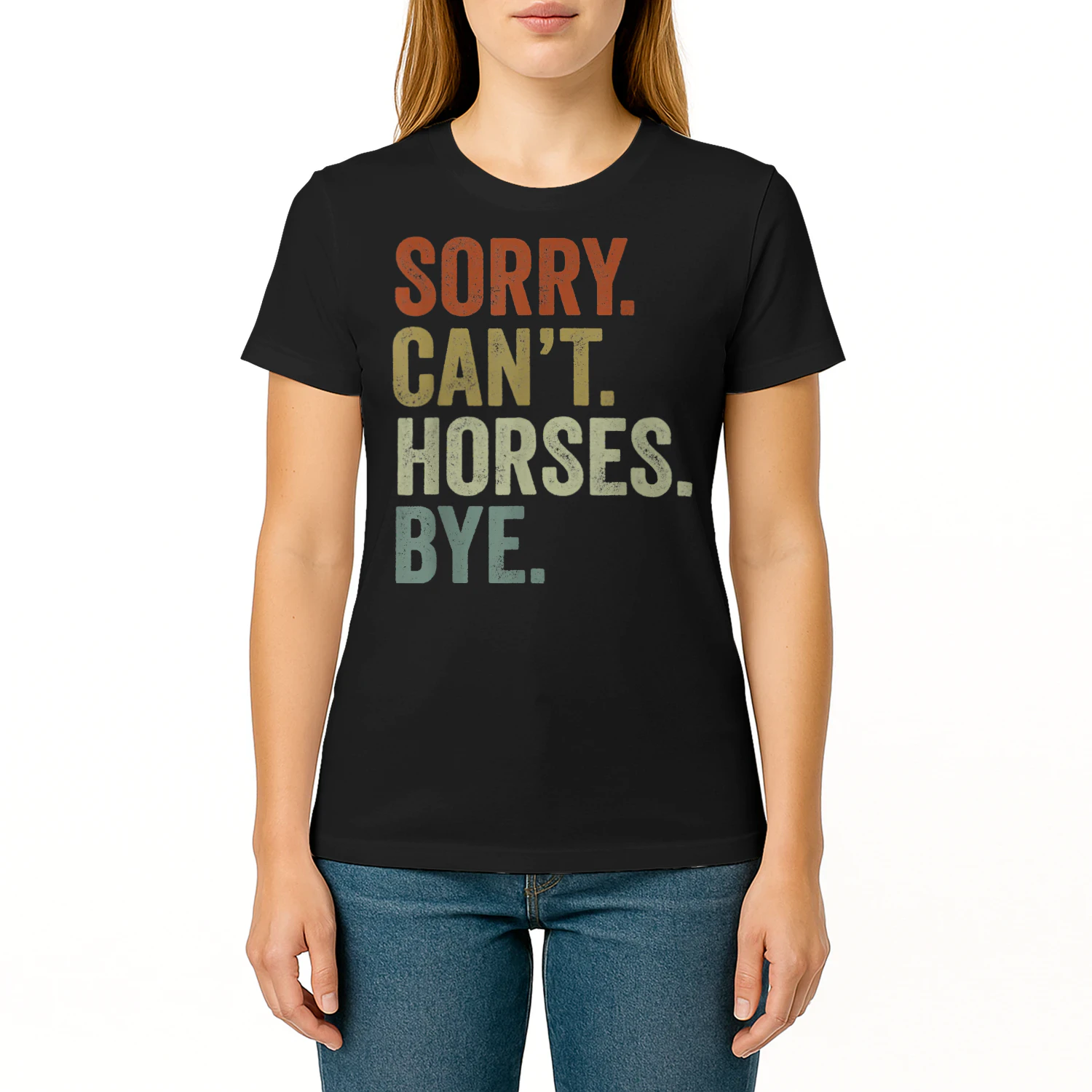 Sorry Can't Horses Bye Funny Horse T Shirt HOR0492