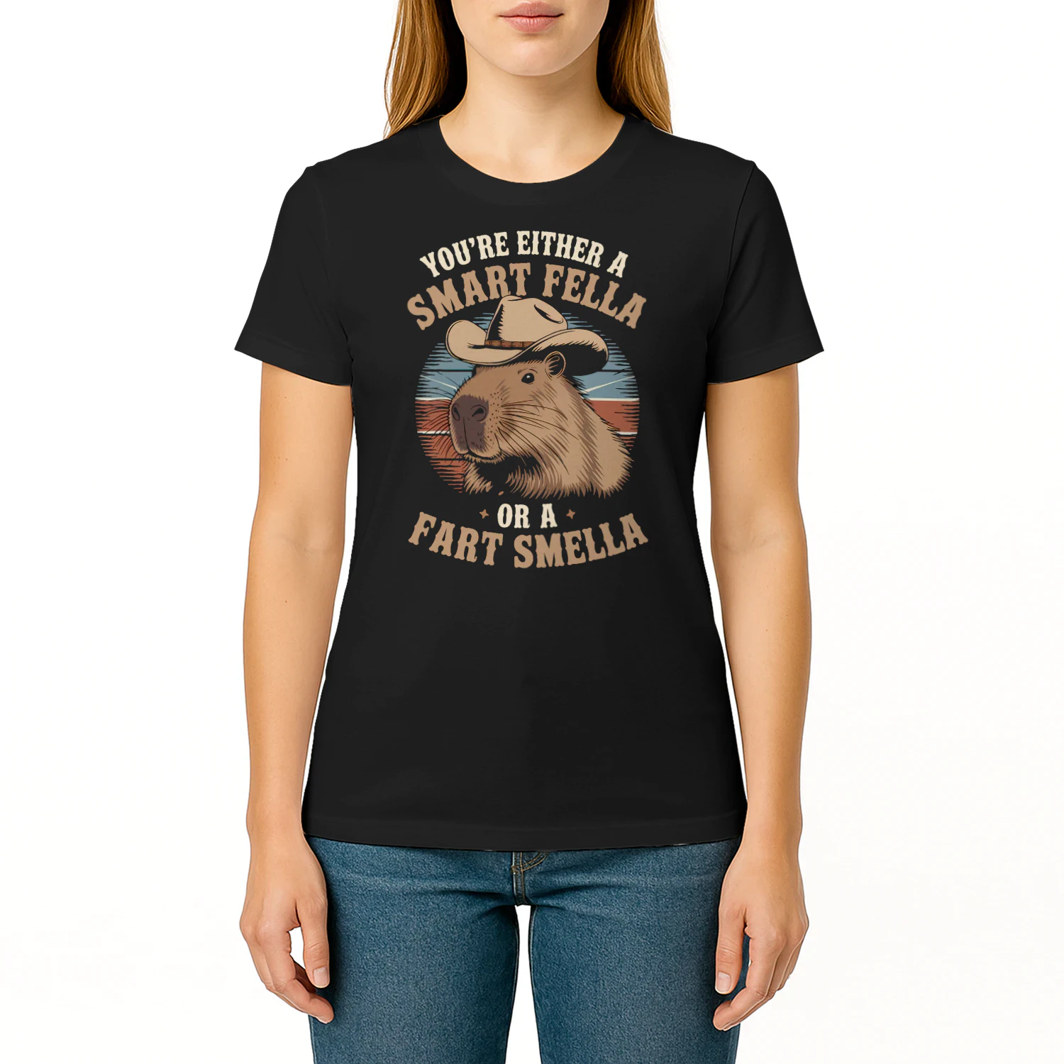 Smart Fella Or Fart Smella Rodent Animals Kawaii Capybara T Shirt CAB0744