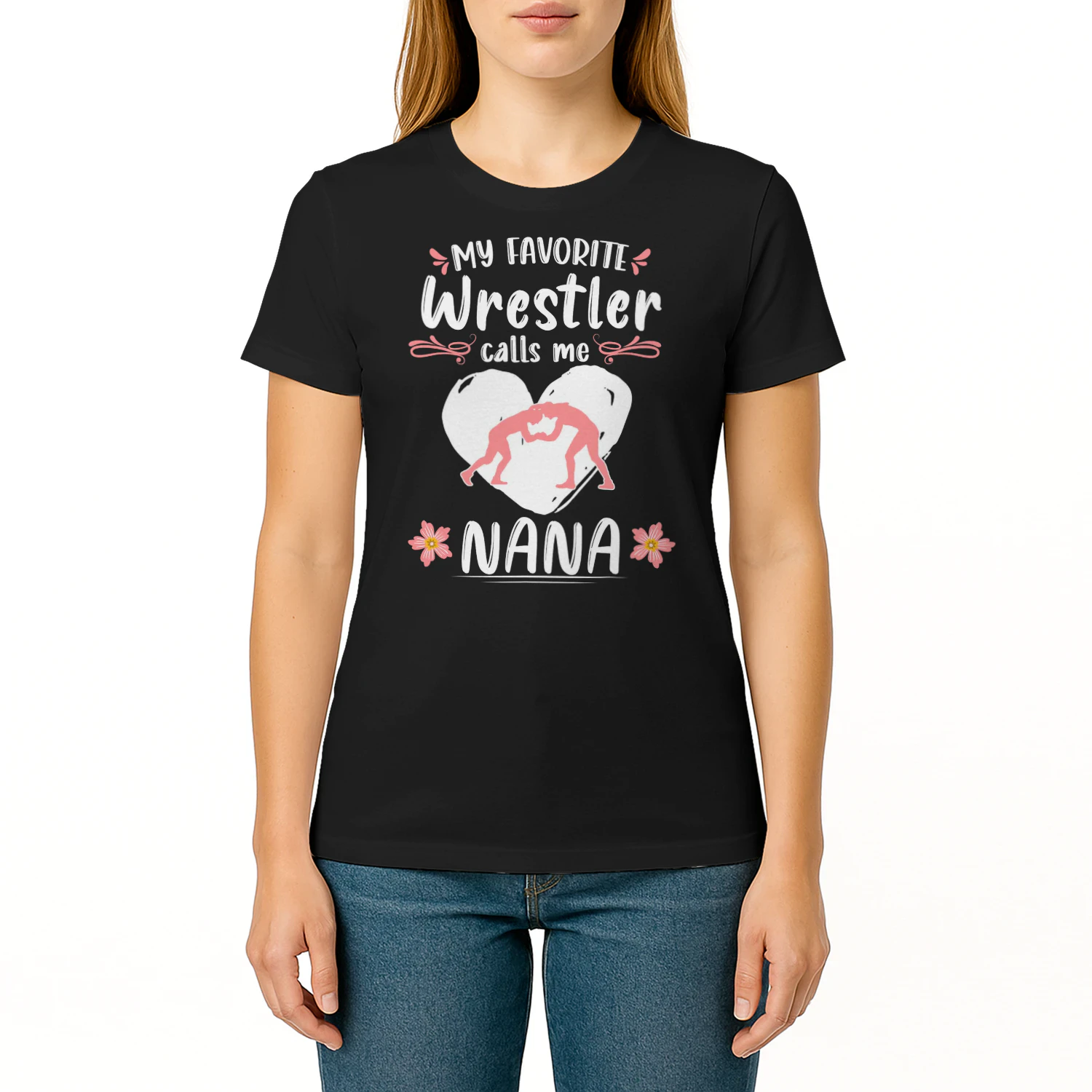 Wrestling My Favorite Wrestler Calls Me Nana Wrestle Lover Wrestling T Shirt WRT0548
