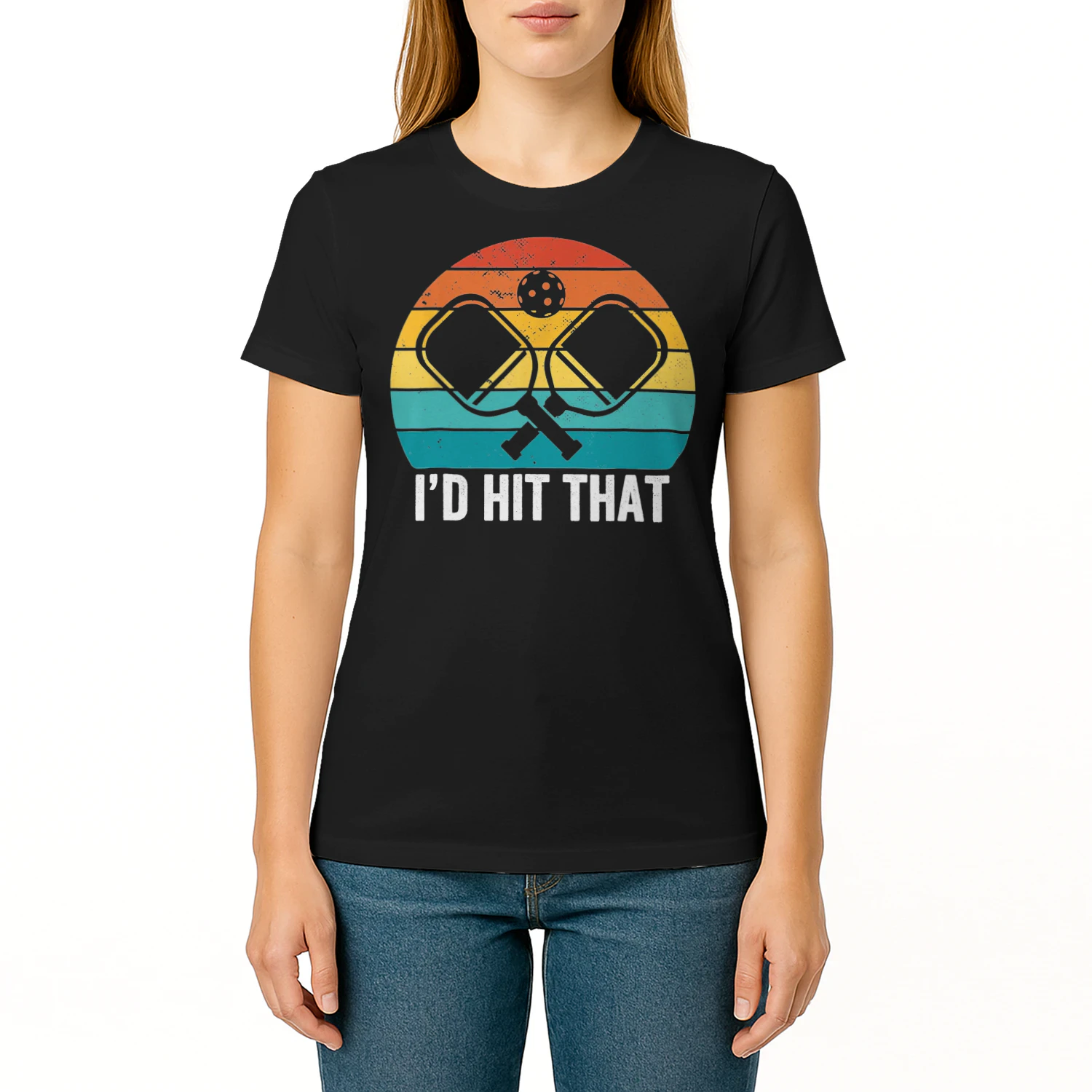 Vintage Pickleball Player Funny Id Hit That Retro Gift T Shirt PIK0335