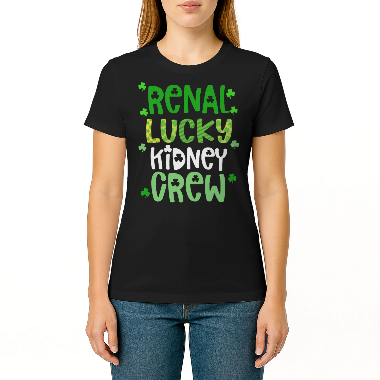 Dialysis Tech St Patricks Day Shirt Renal Lucky Kidney Crew T Shirt KIW0025