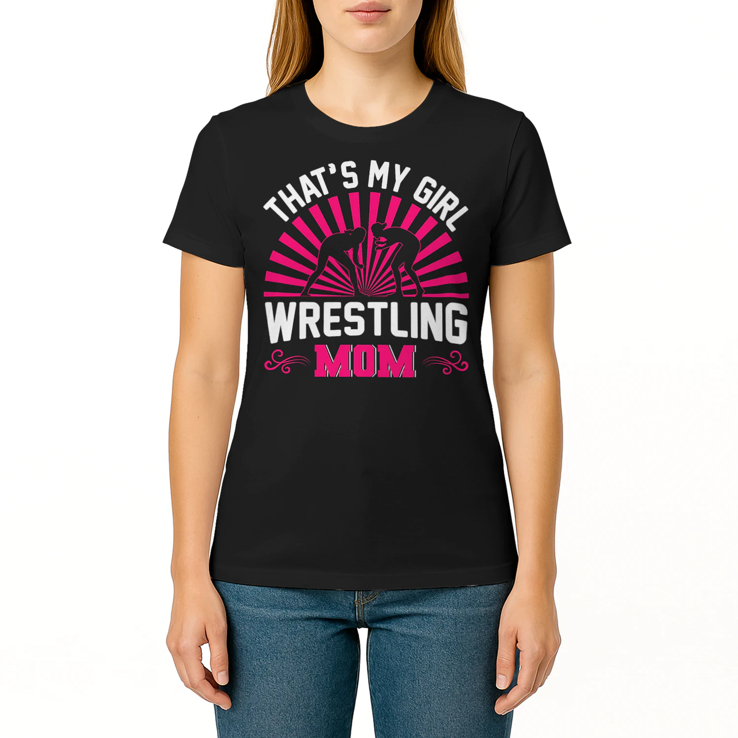 Wrestling Mom Thats My Girl Wrestle Althele Wrestler Mother Wrestling T Shirt WRT0544